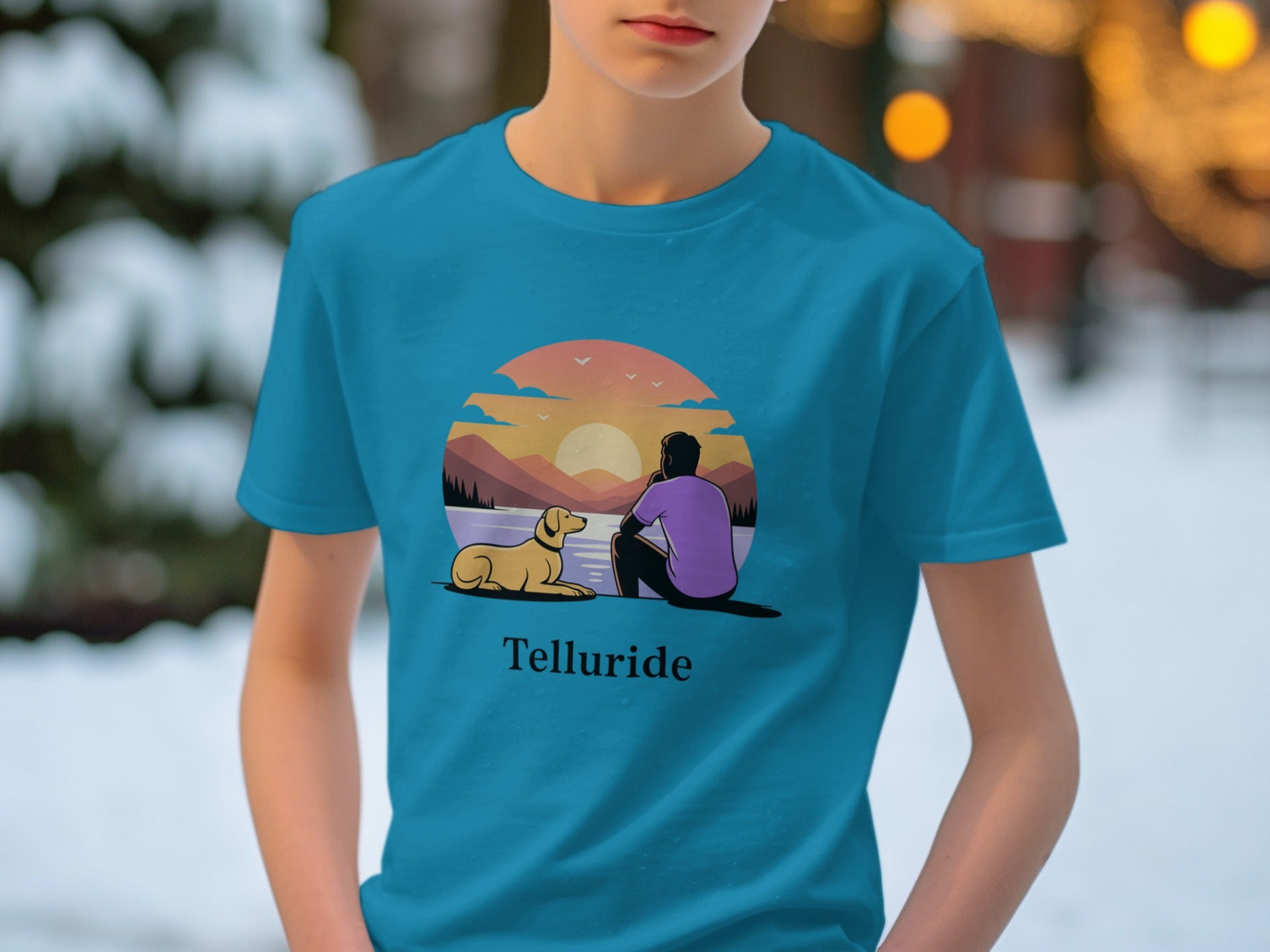 Telluride Outdoor Adventure with Dog T-shirt