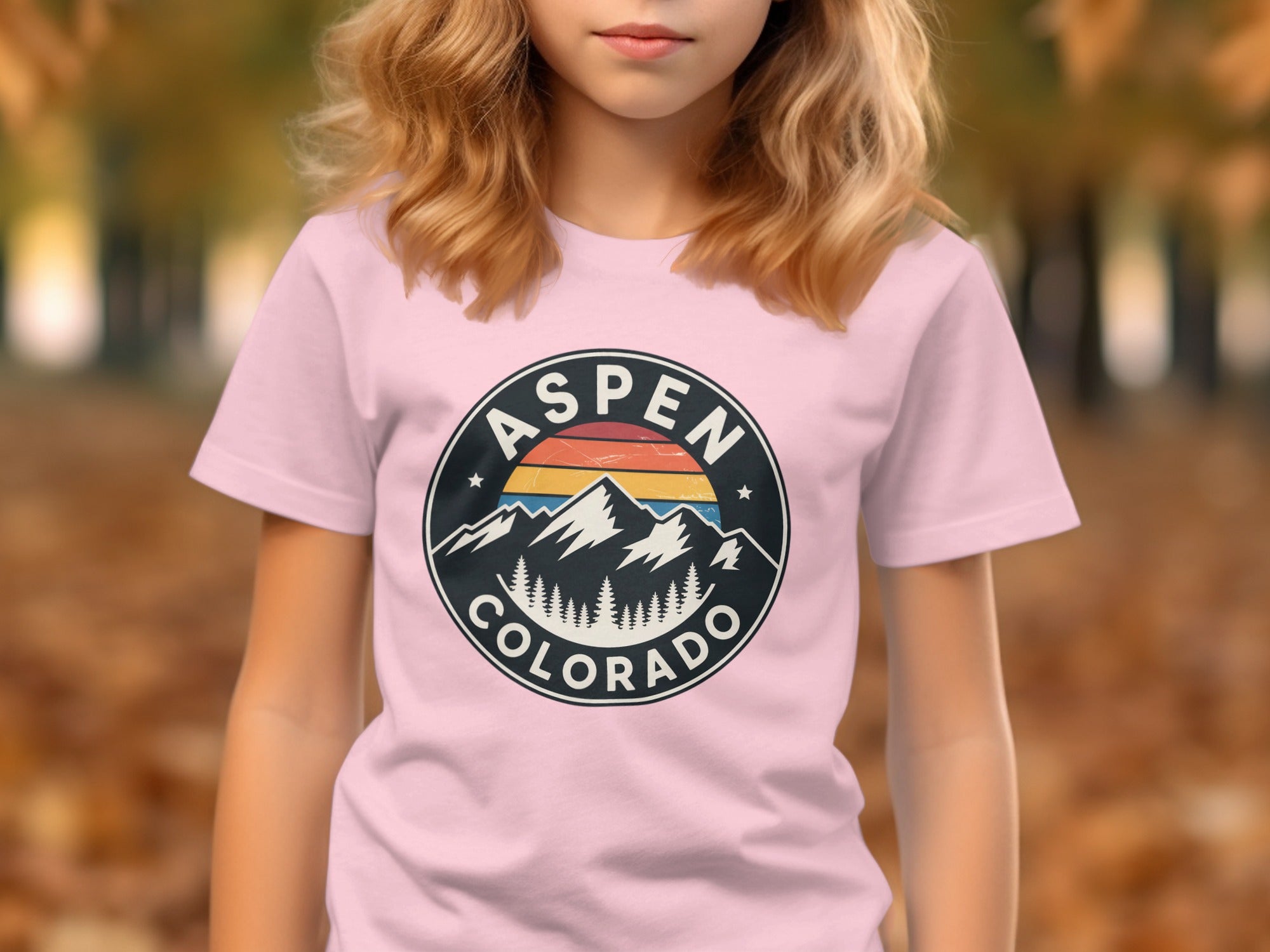 Aspen Colorado Mountain Sunset Graphic T-Shirt