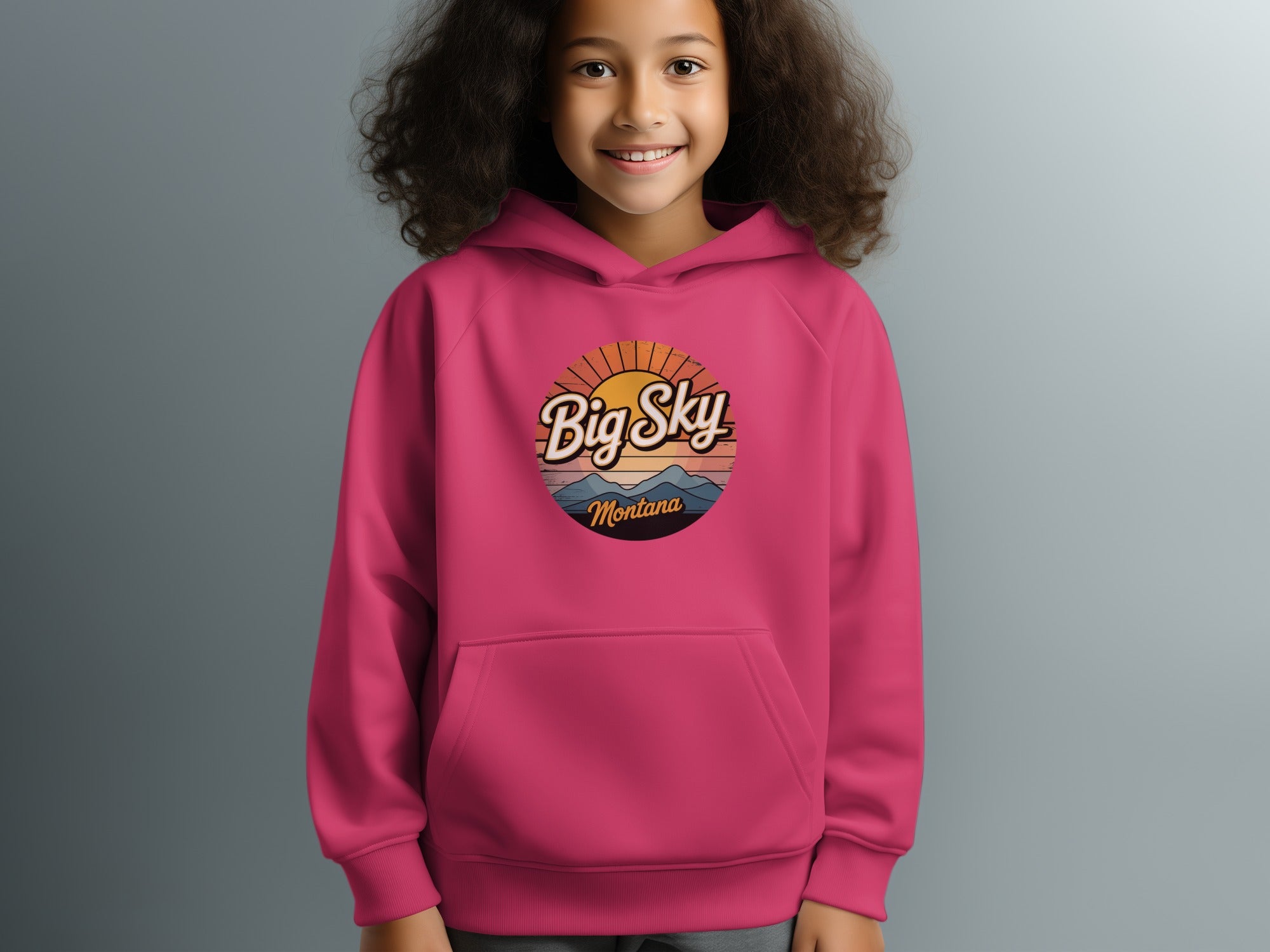 Big Sky Montana Scenic Sunset Graphic Hoodie