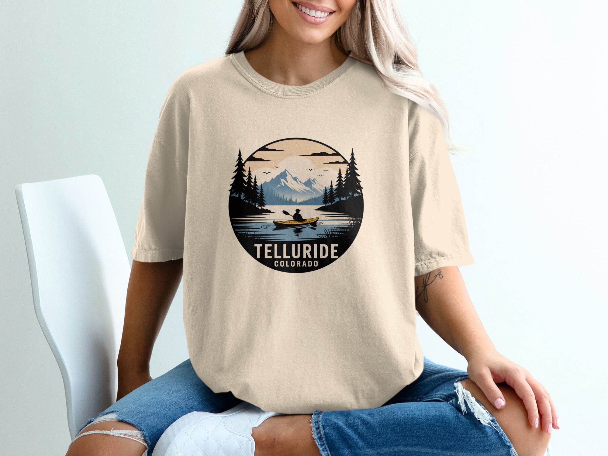 Telluride Colorado T-shirt with Scenic Mountain Design product type