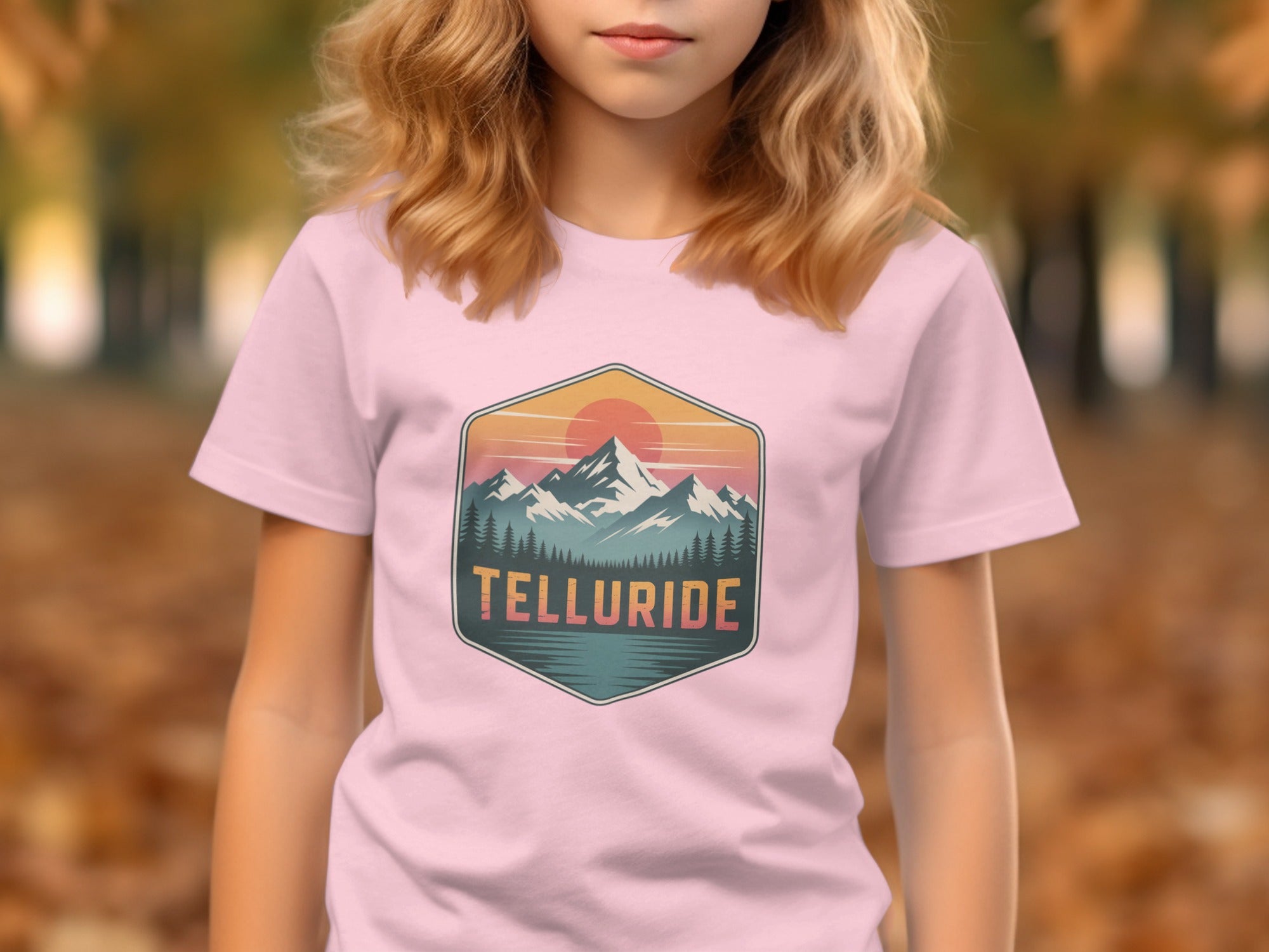 Telluride Mountain Sunset Graphic Kids T-Shirt