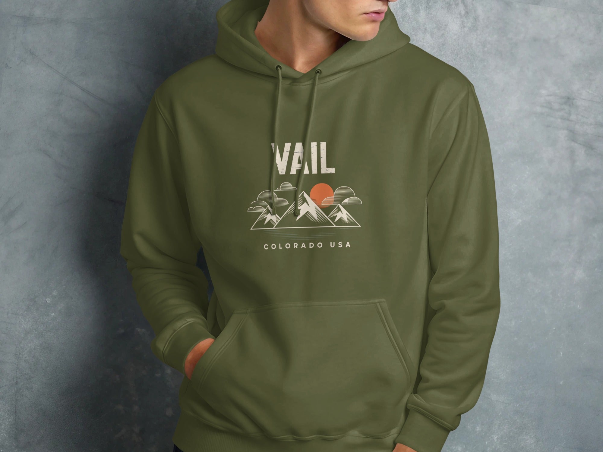 Vail Colorado USA Scenic Mountain Graphic Hoodie Product