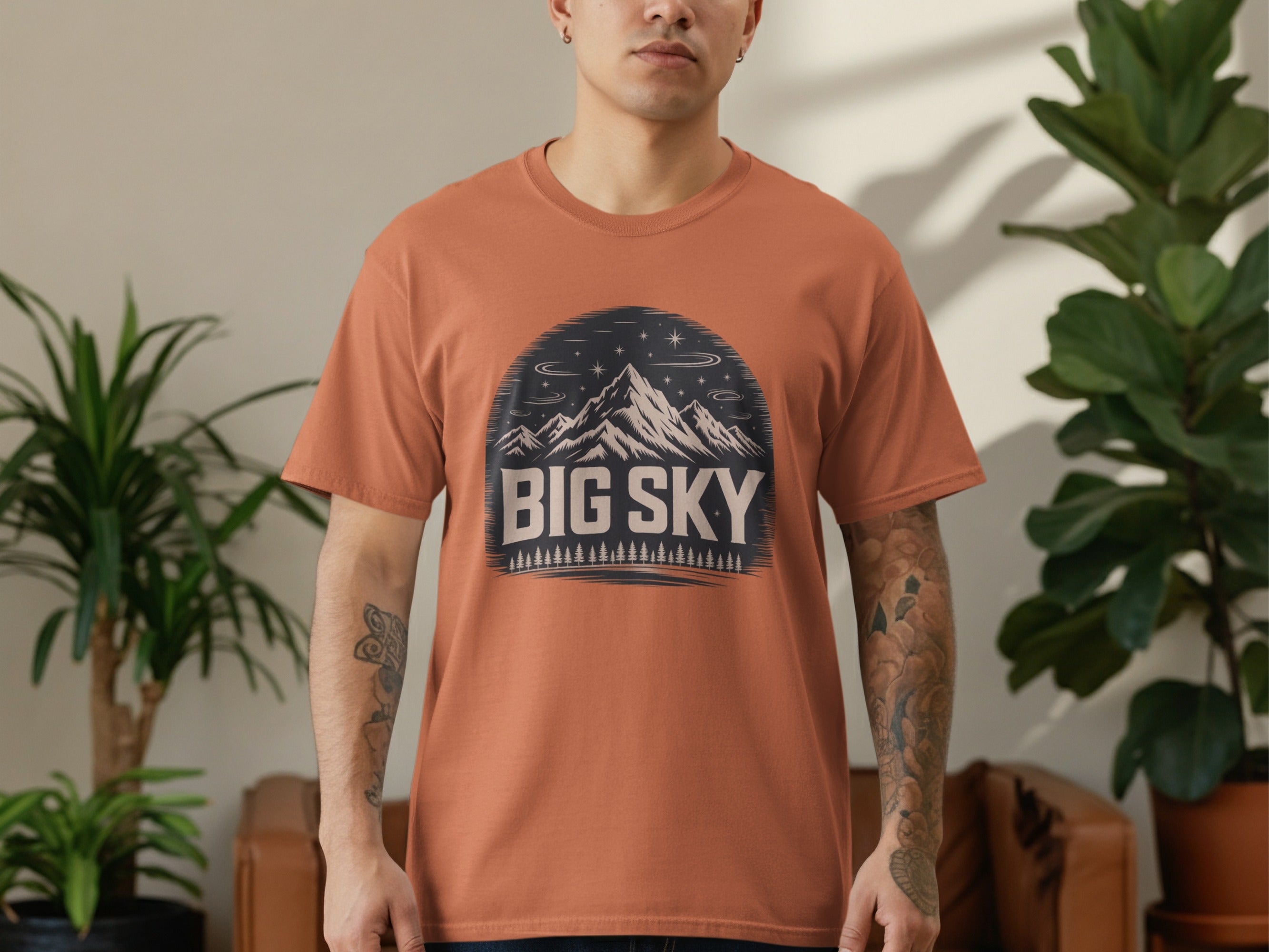 Big Sky Mountain Eco-Friendly Cotton T-Shirt