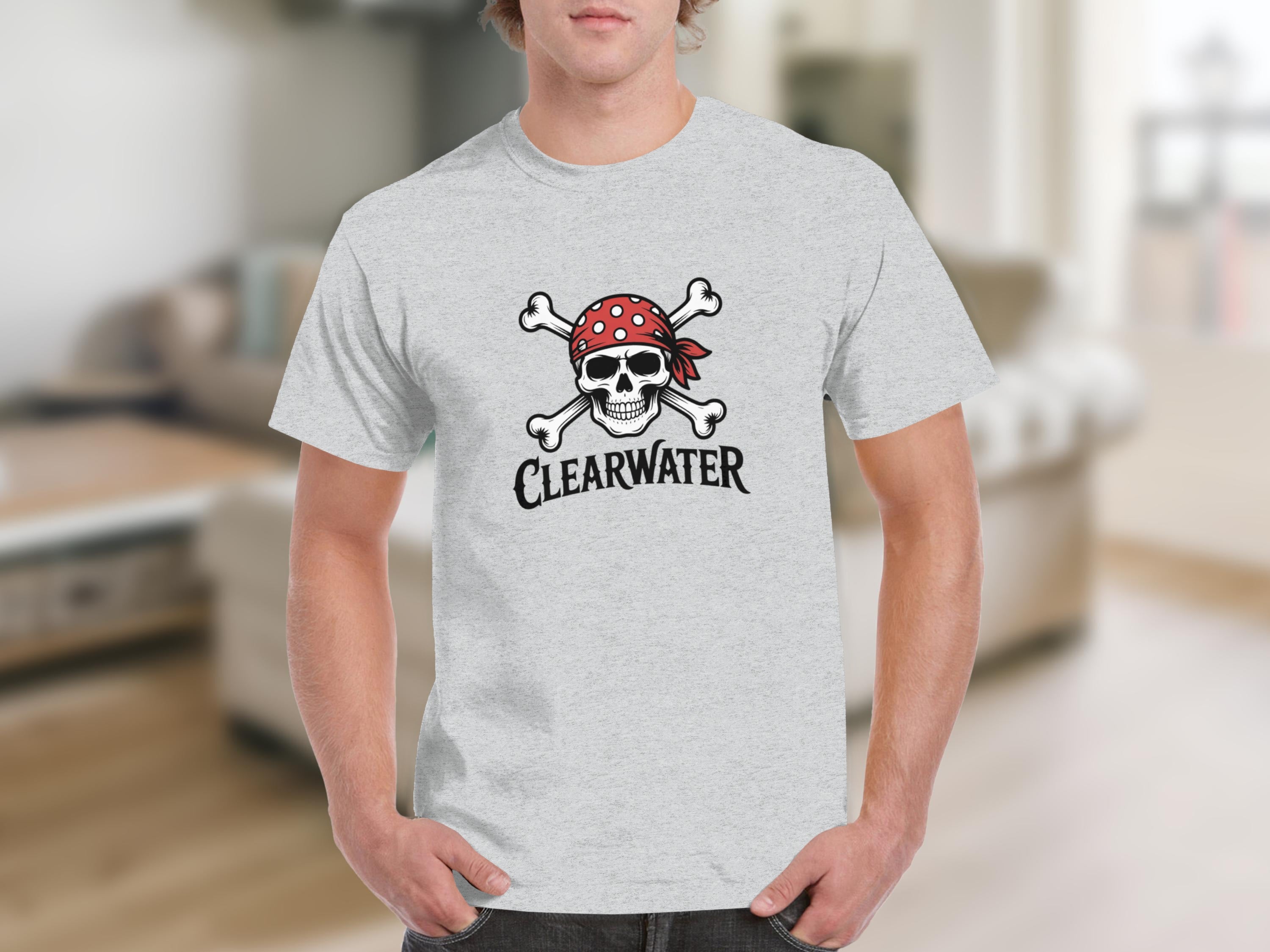 Clearwater Pirate Skull Graphic T-shirt product type