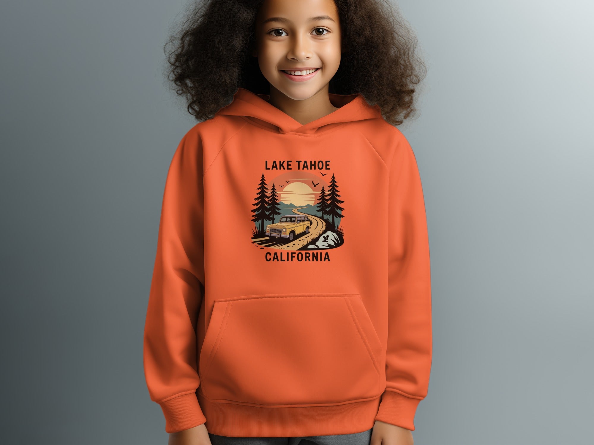 Lake Tahoe California Sunset Graphic Hoodie