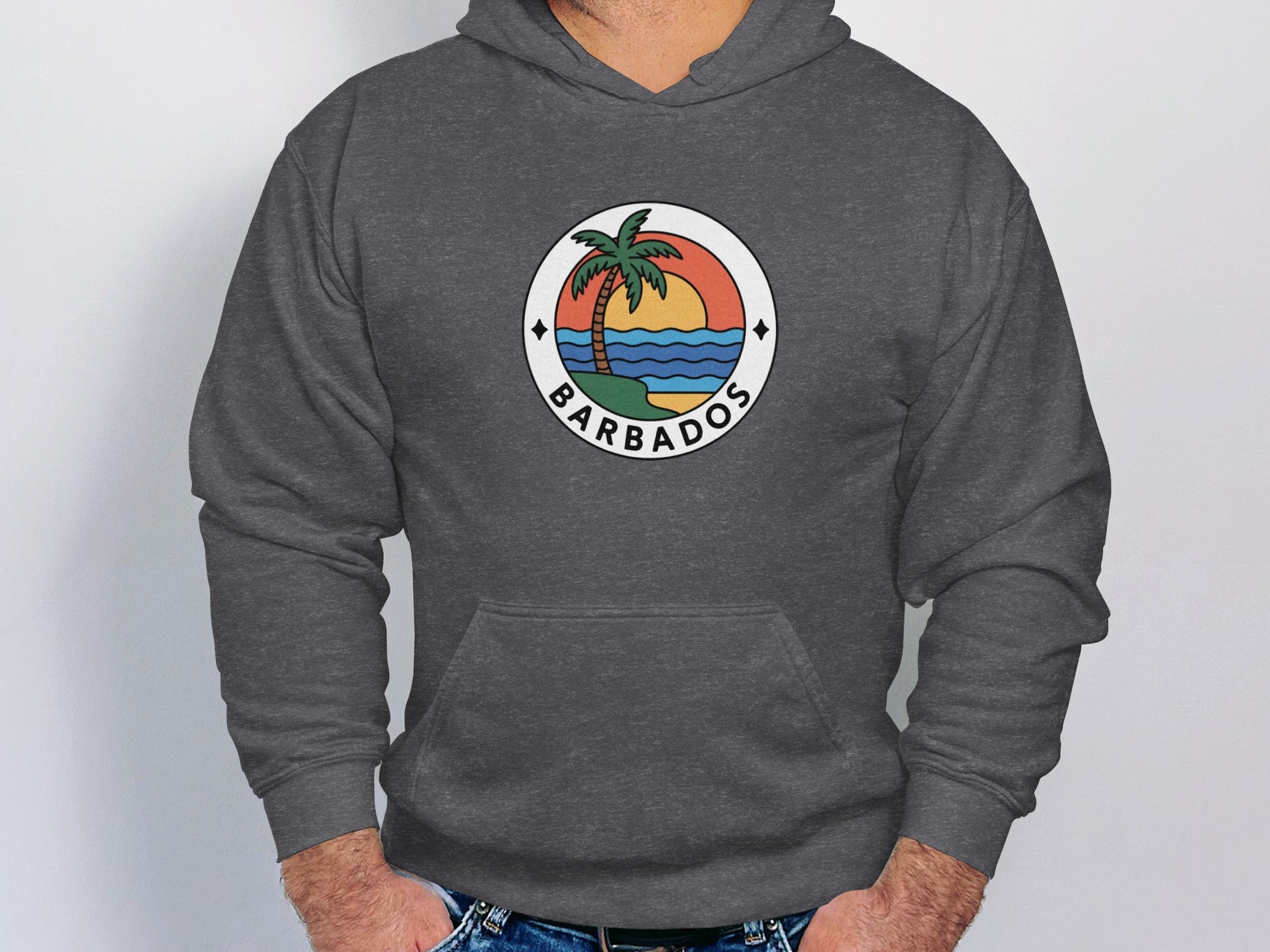 Barbados Island Palm Tree Design Hoodie product