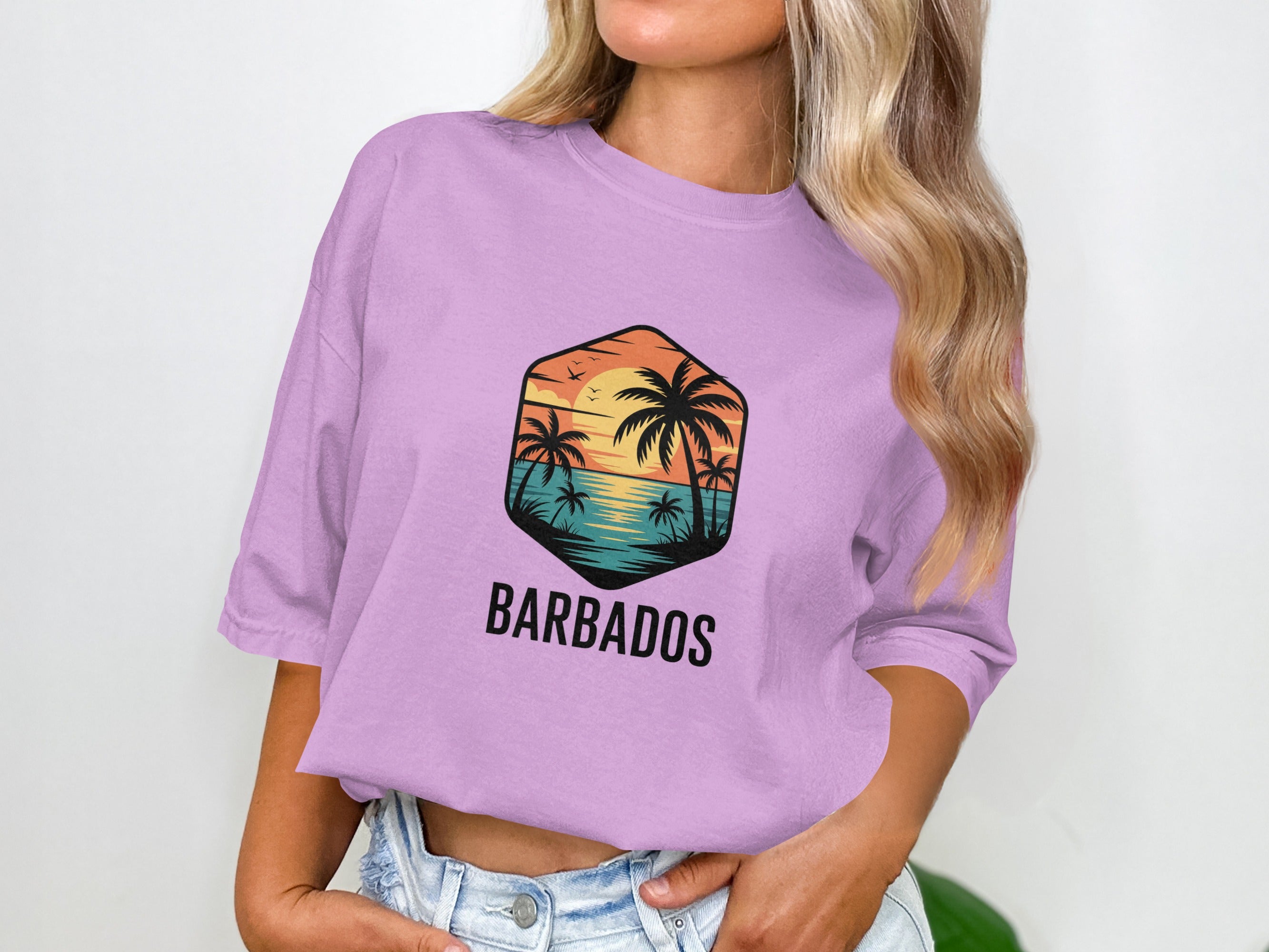 Sunset Beach Barbados Graphic Tee shirt product type