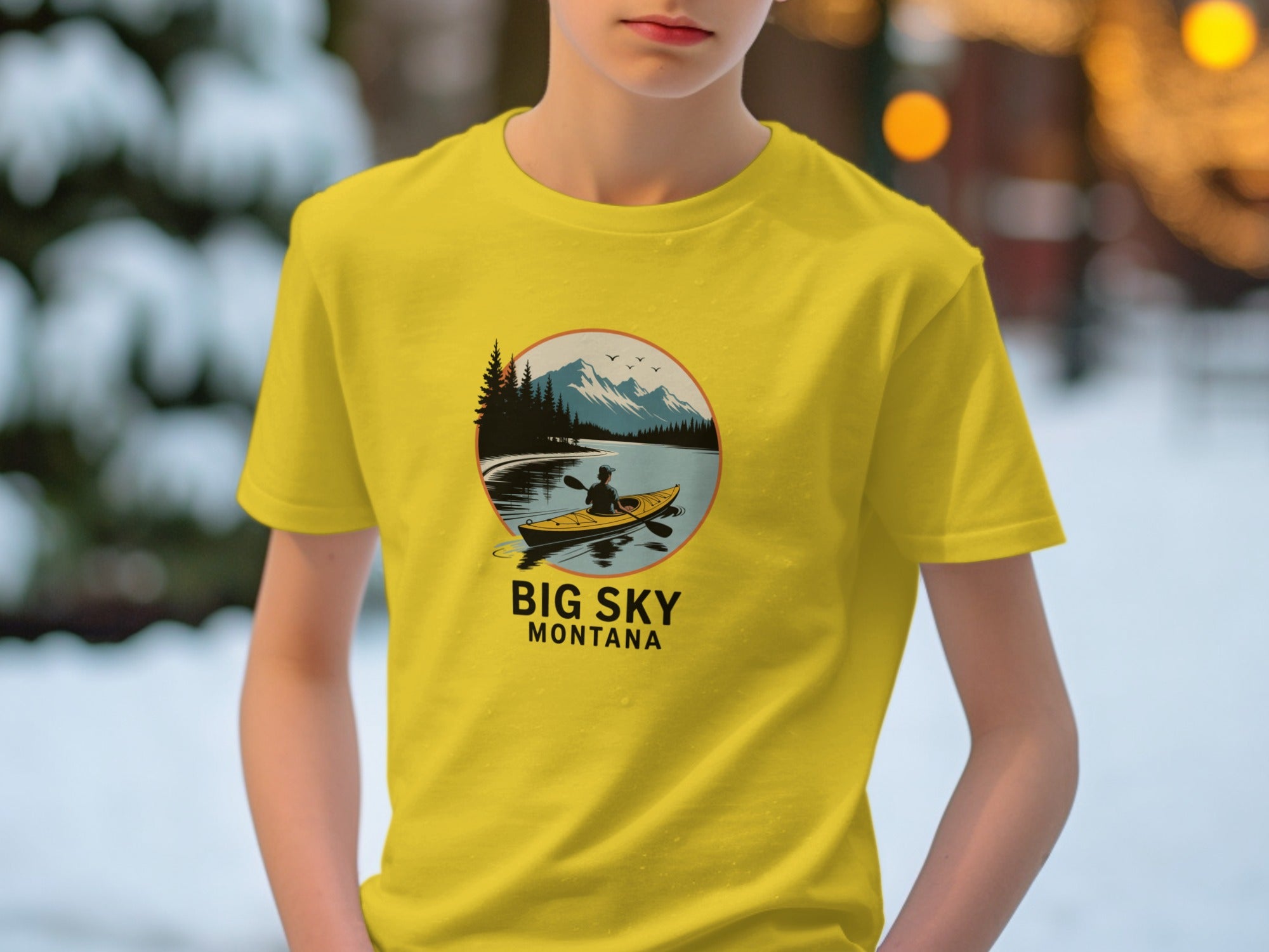 Big Sky Montana Kayaking Adventure Graphic T-Shirt