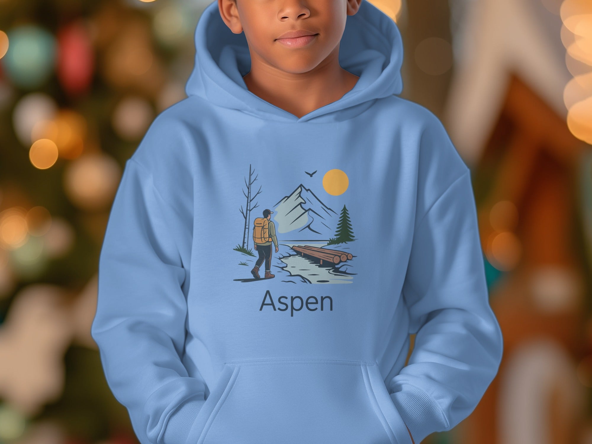 Aspen Scenic Mountain Hiking Graphic Hoodie