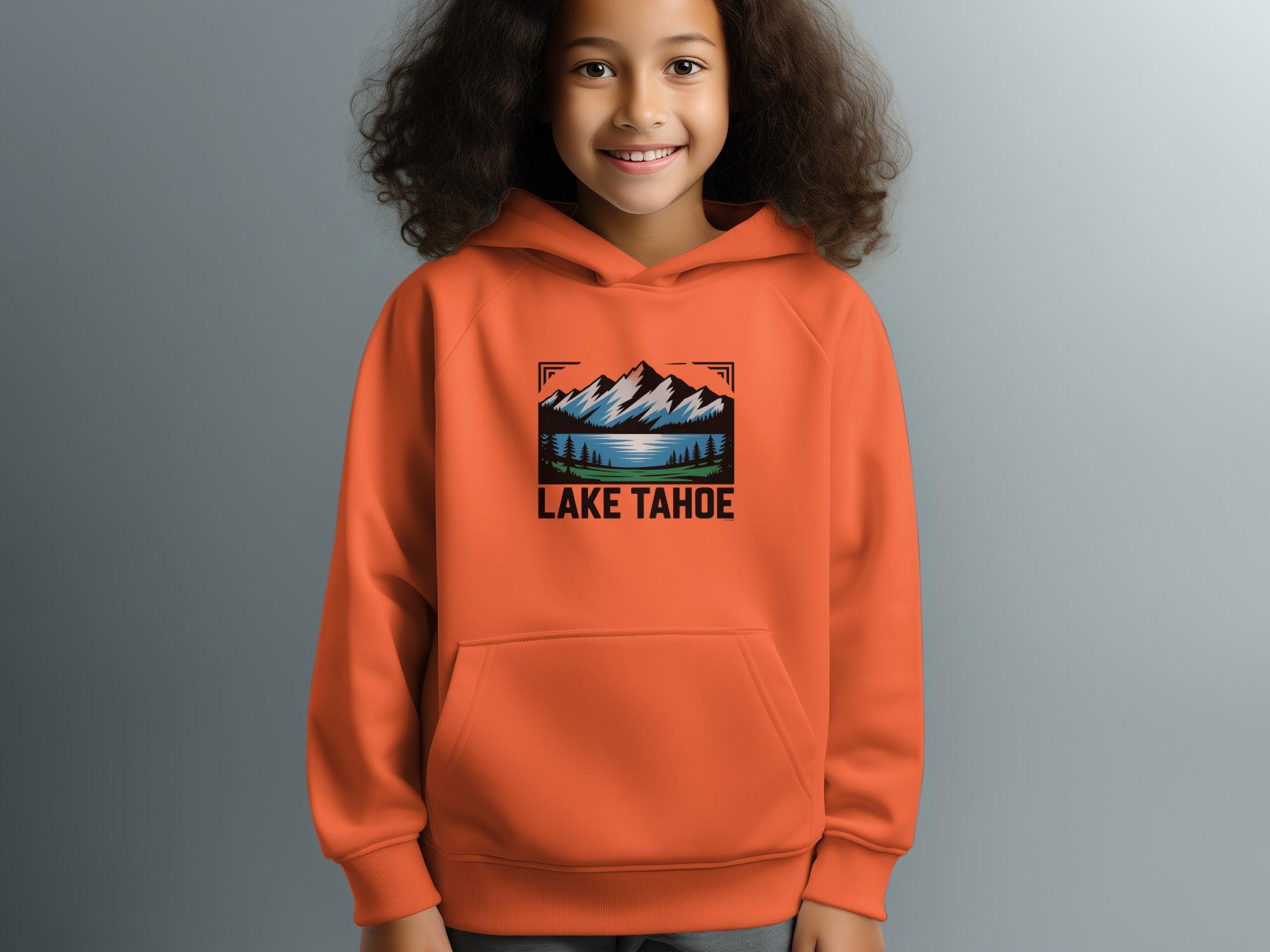 Scenic Lake Tahoe Graphic Youth Hoodie
