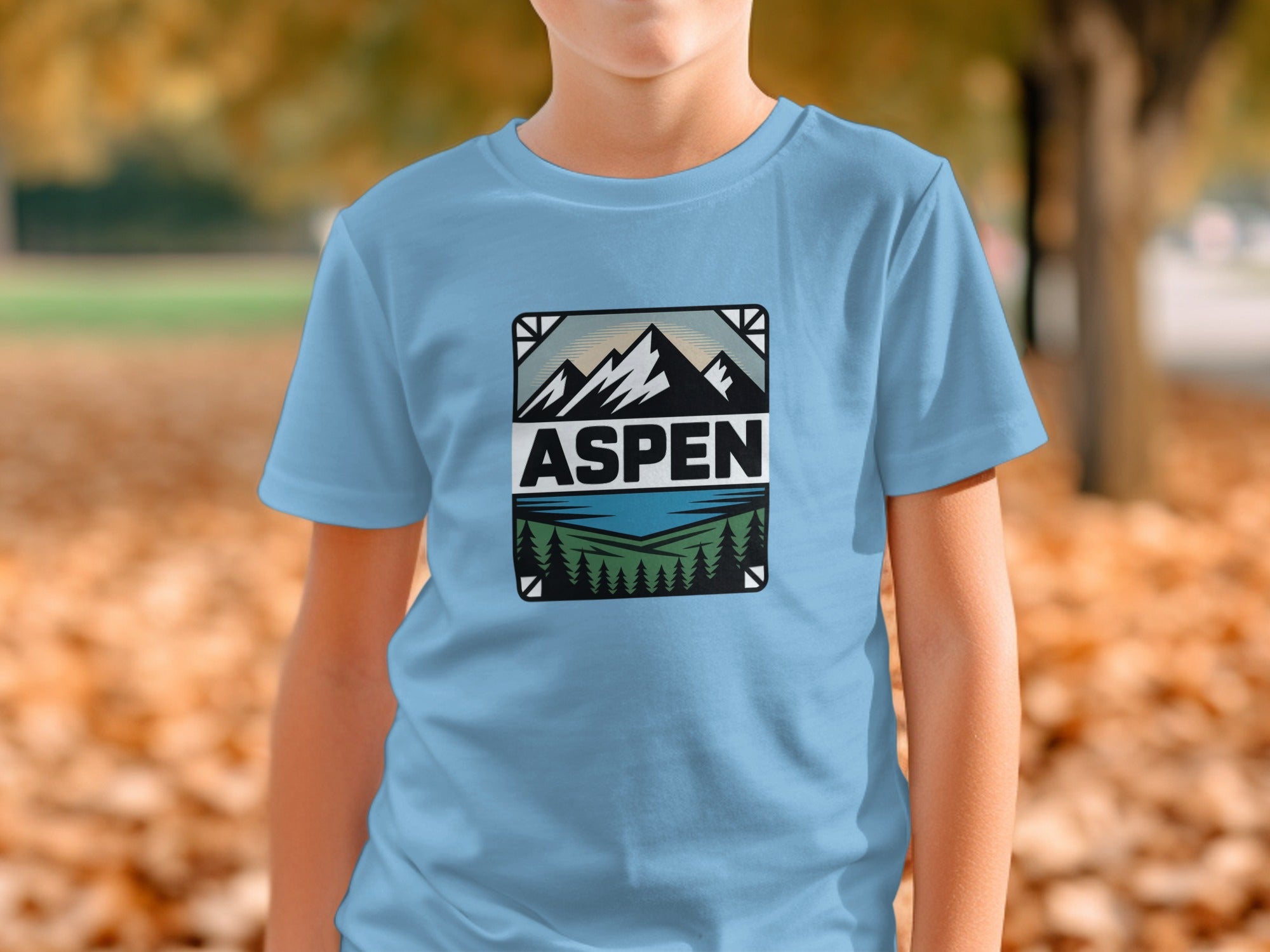 Aspen Mountain Scenic Graphic Tee Shirt