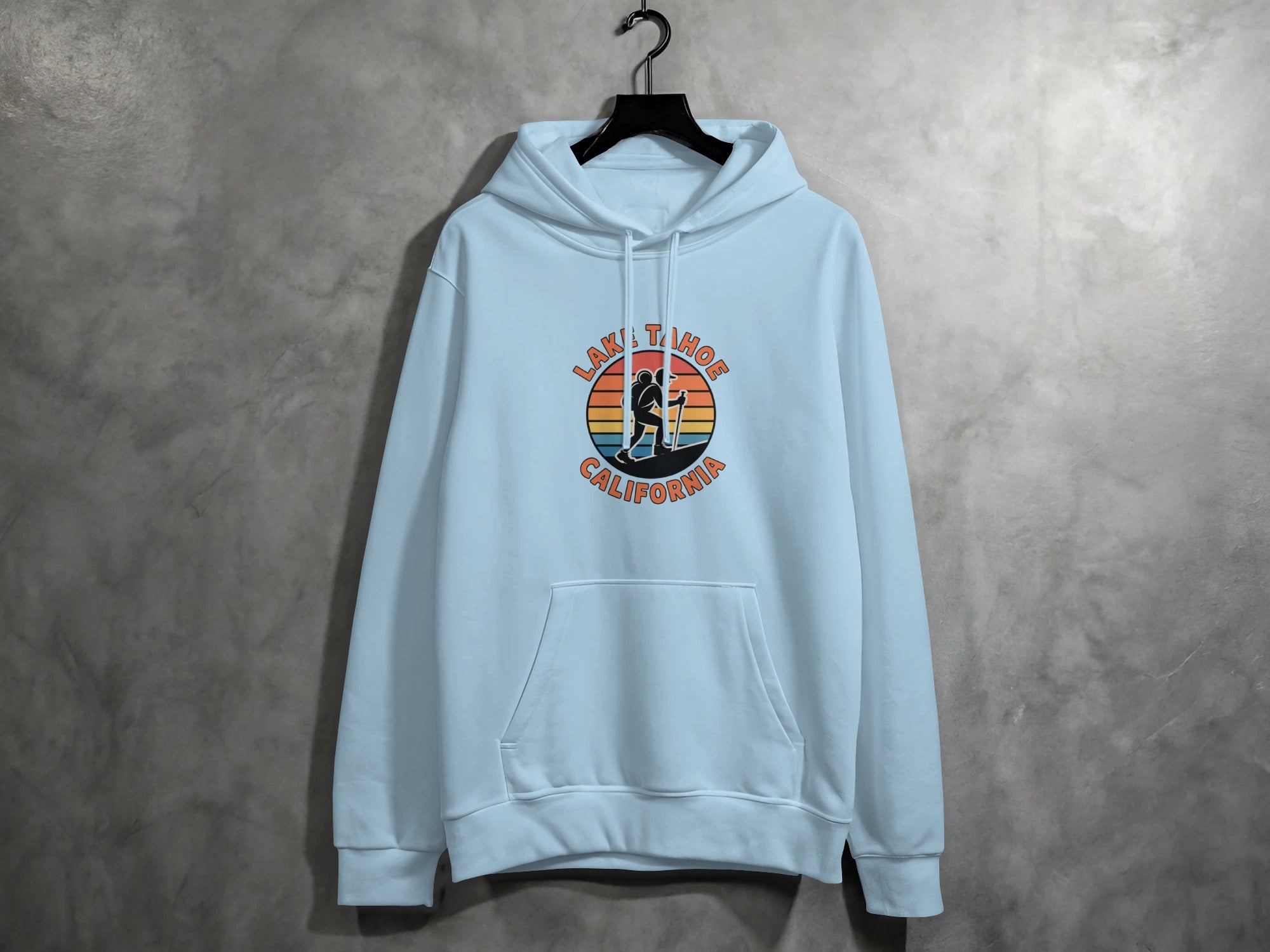 Lake Tahoe California Hoodie with Surfing Logo