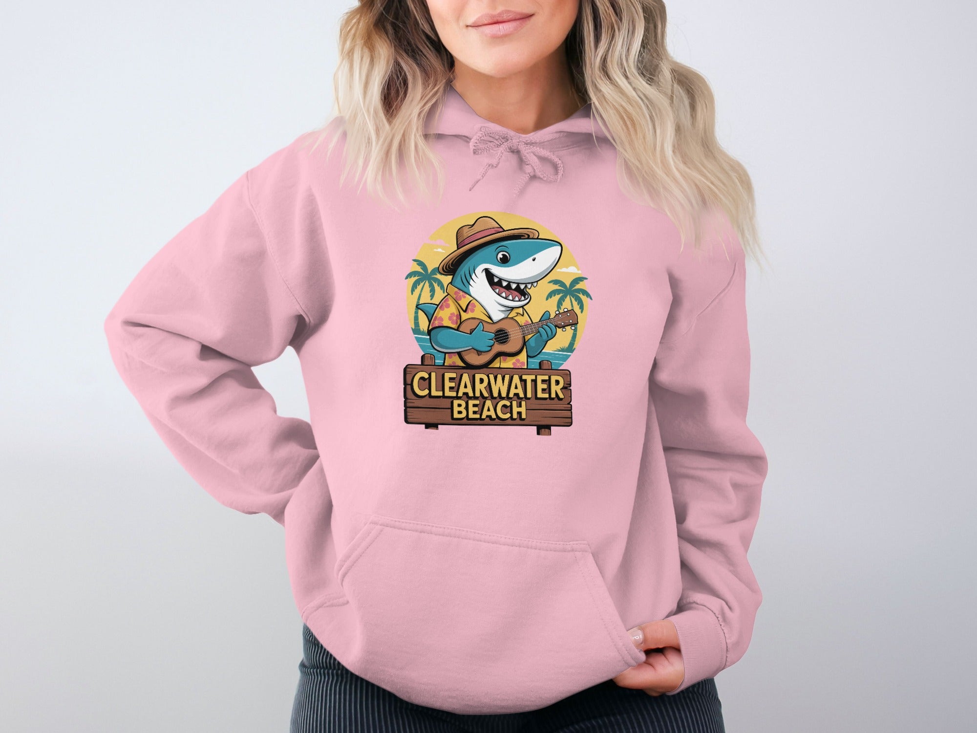 Clearwater Beach Shark Design Hoodie product type