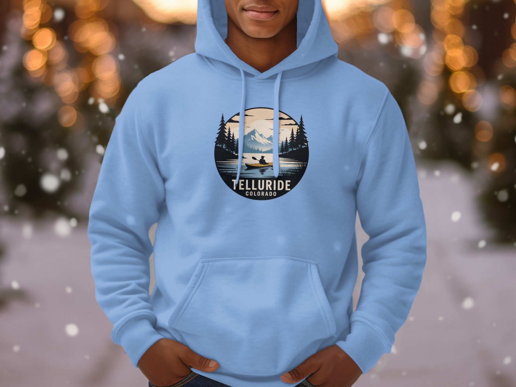Telluride Mens Hoodies Telluride Colorado Kayaking Hoodie