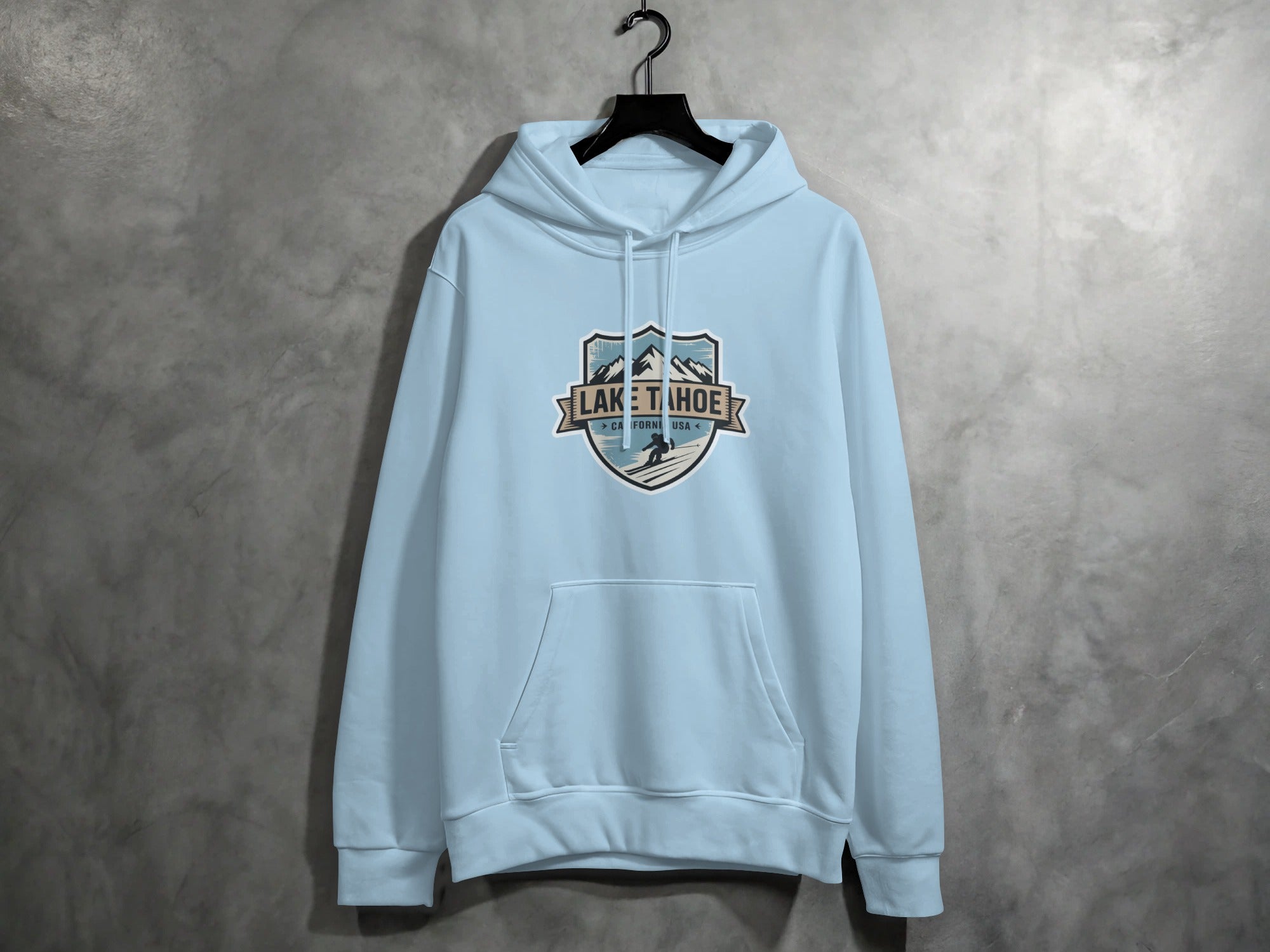 Lake Tahoe Hoodie with Unique Emblem Design