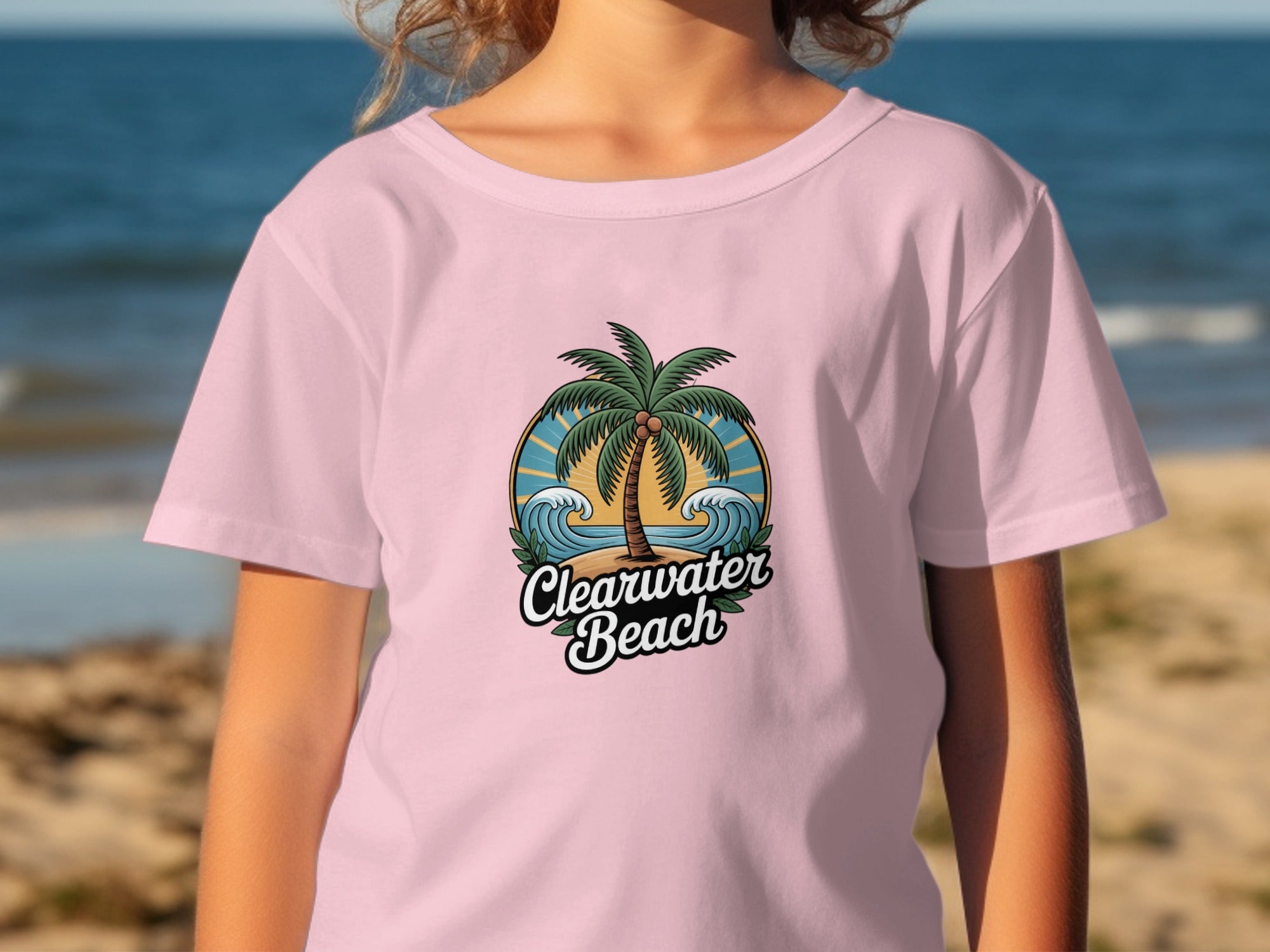Clearwater Beach Illustrated Graphic T-Shirt product