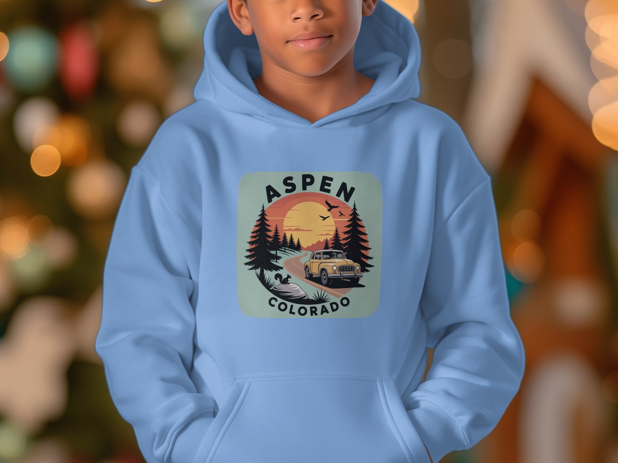 Aspen Colorado Scenic Design on Hoodie Product