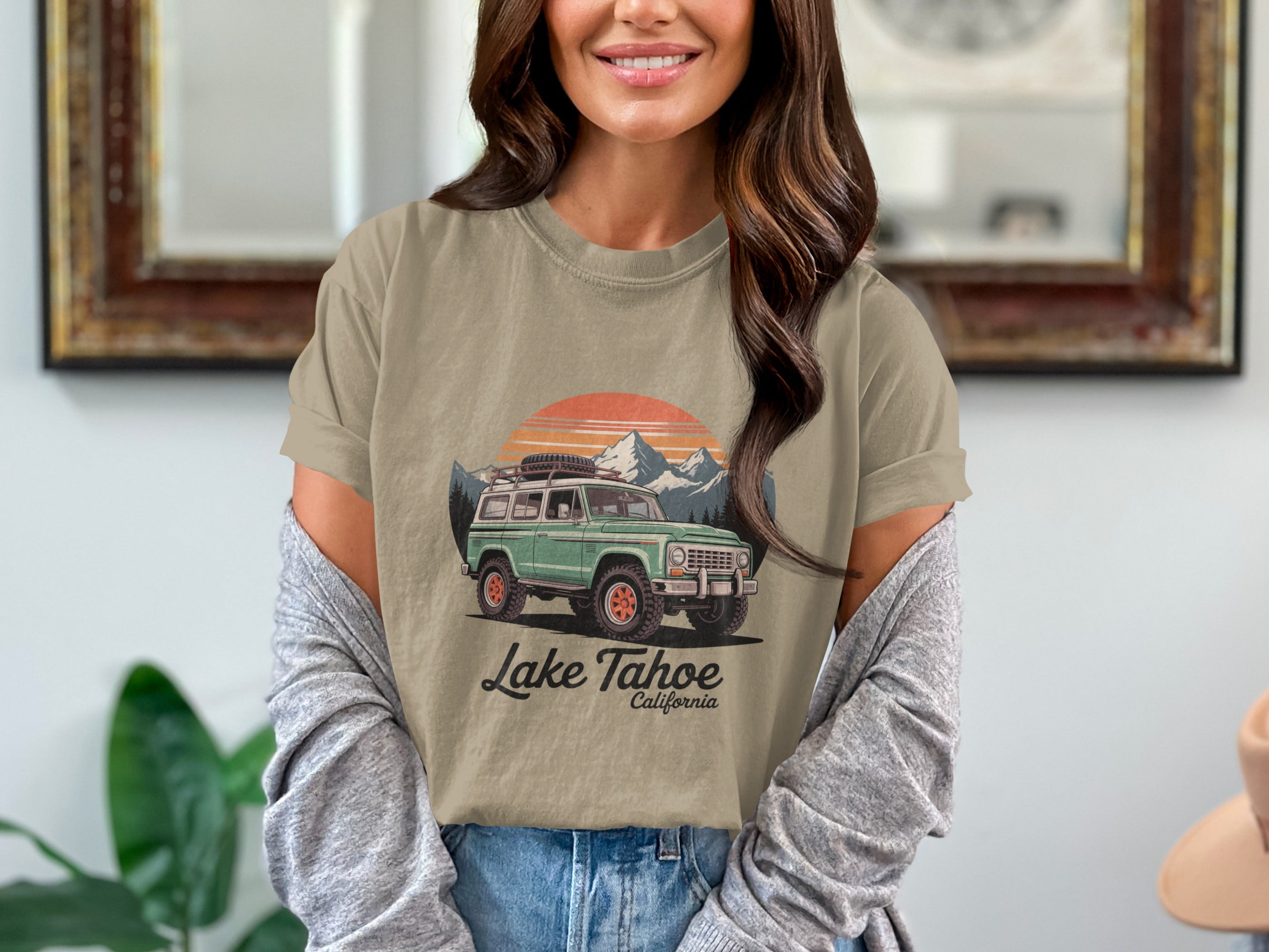 Lake Tahoe California Vintage Off-Road Graphic T-Shirt product type
