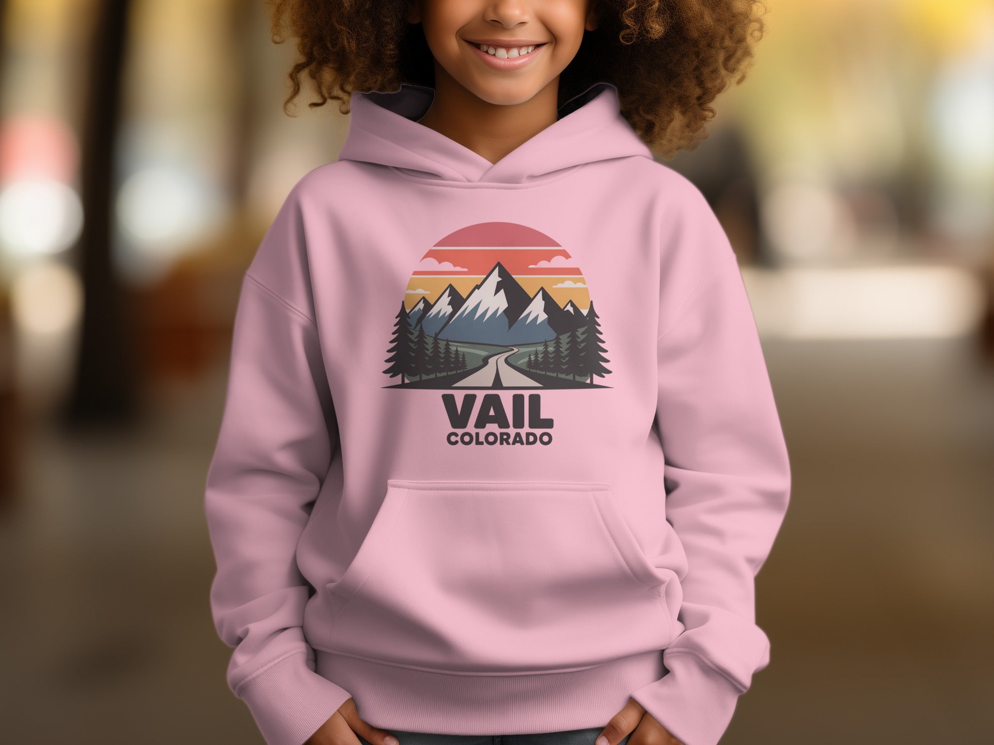 Vail Colorado Hoodie with Scenic Mountain Design product