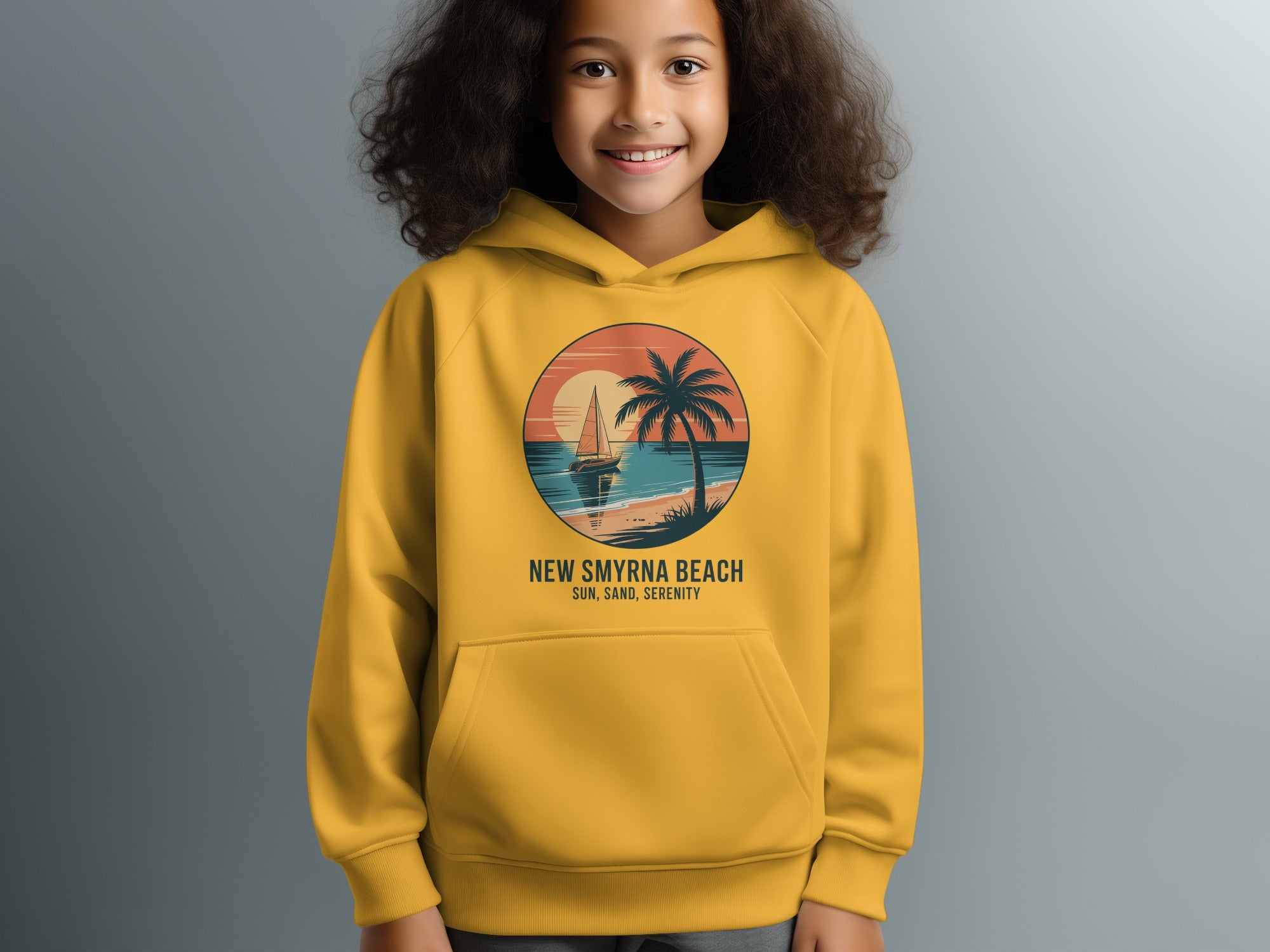 New Smyrna Beach Sun Sand Serenity Graphic Hoodie product type