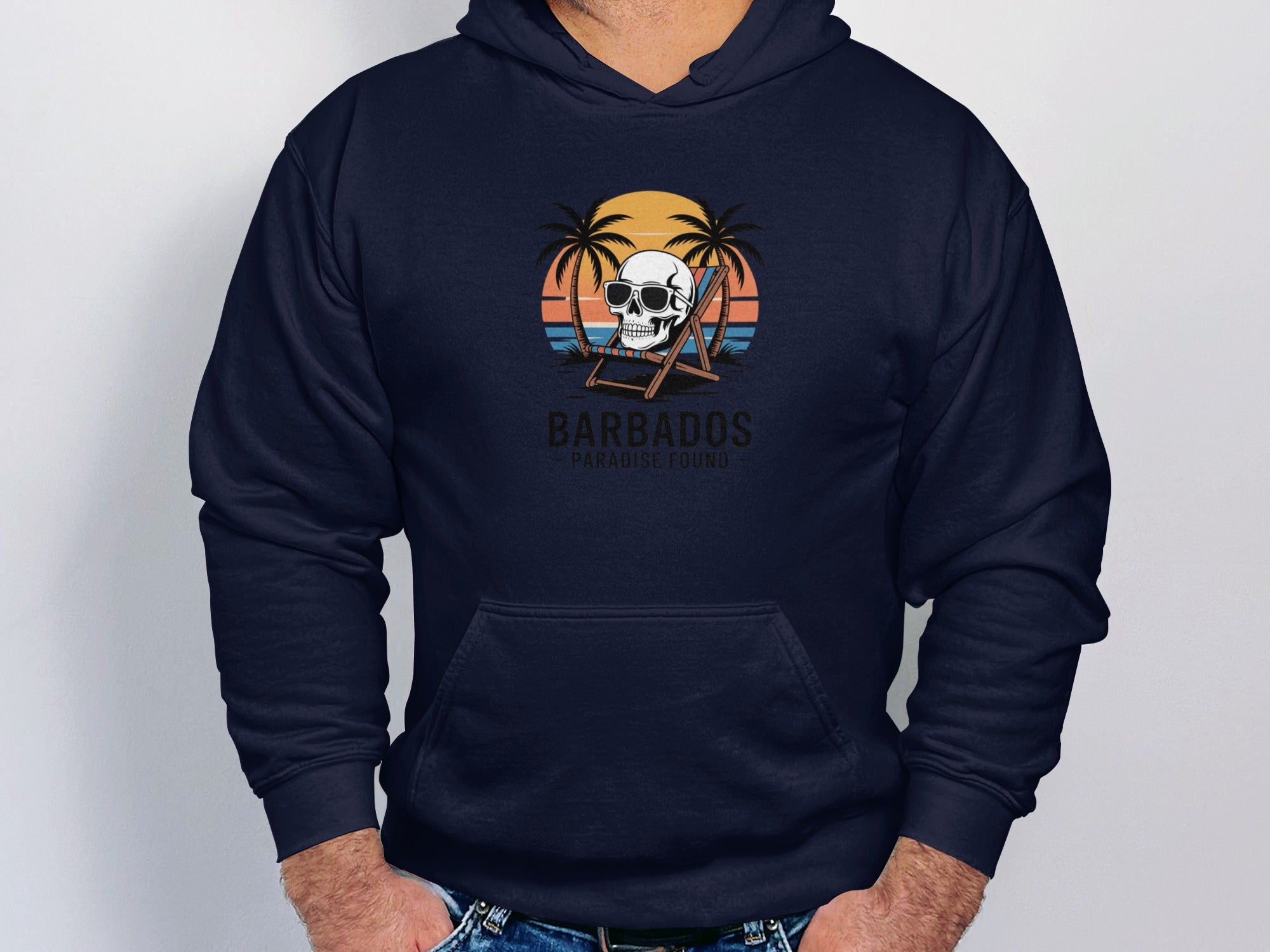 Barbados Paradise Found Skull Design Hoodie product