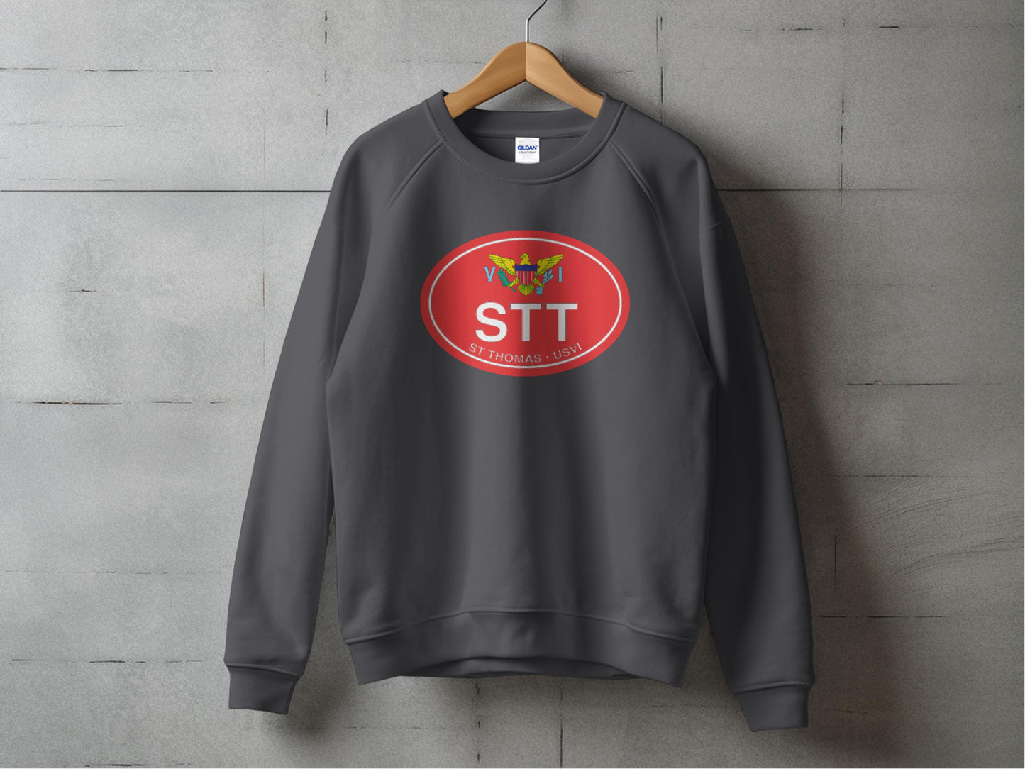 St Thomas Mens Sweatshirt Graphite Heather