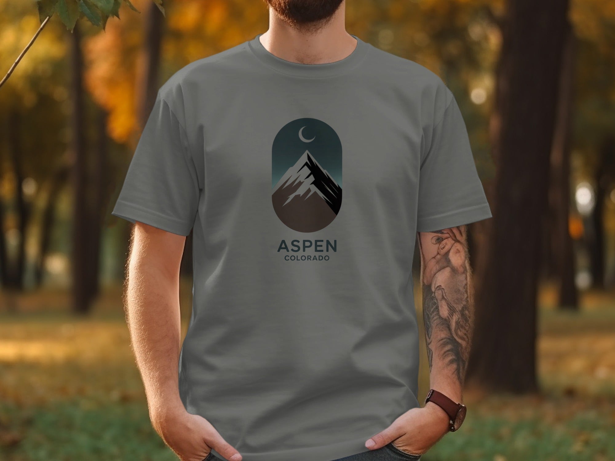 Aspen Colorado Mountain Graphic T-Shirts product type