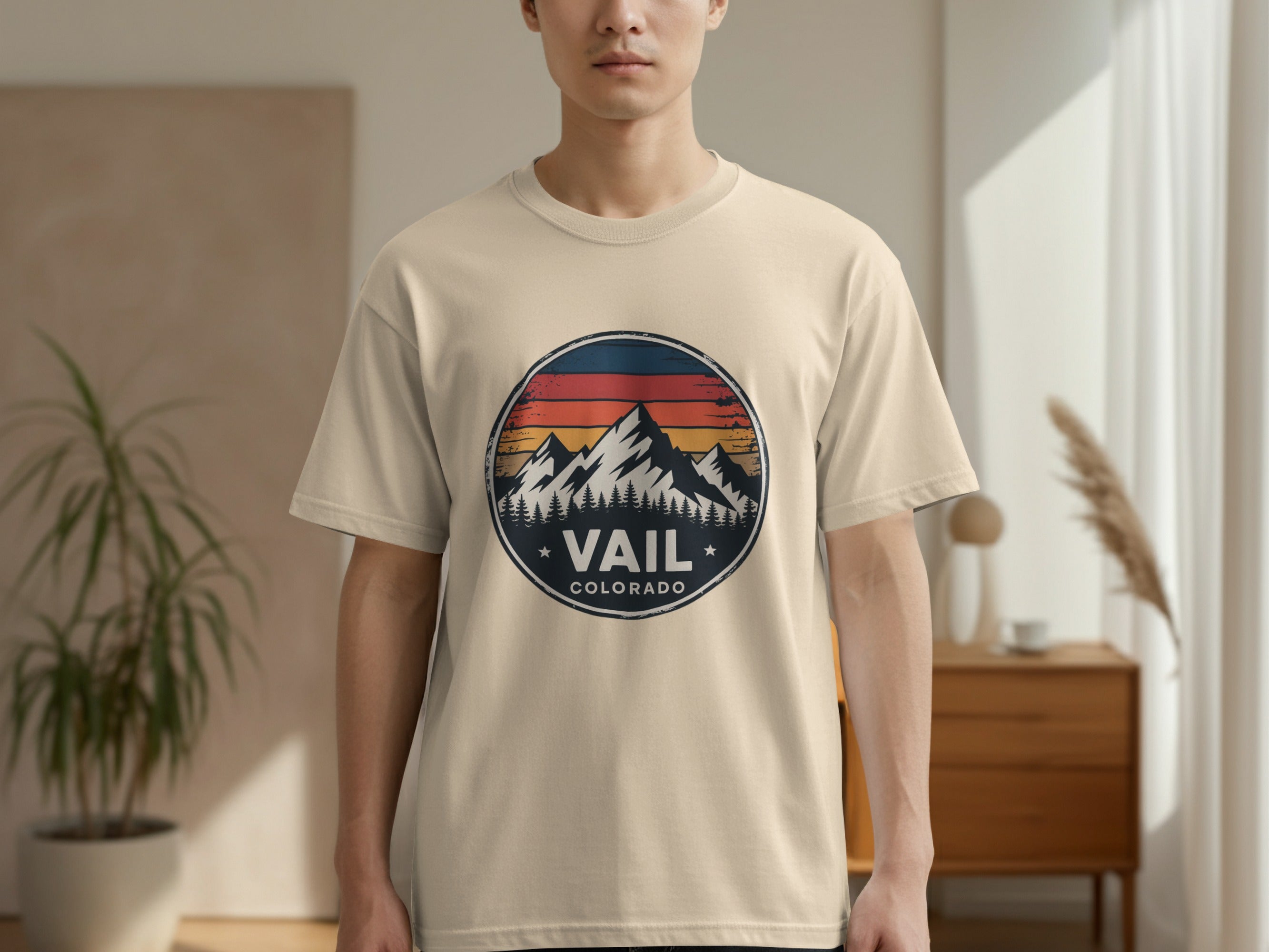 Retro Vail Colorado Mountain Graphic T-Shirt product type