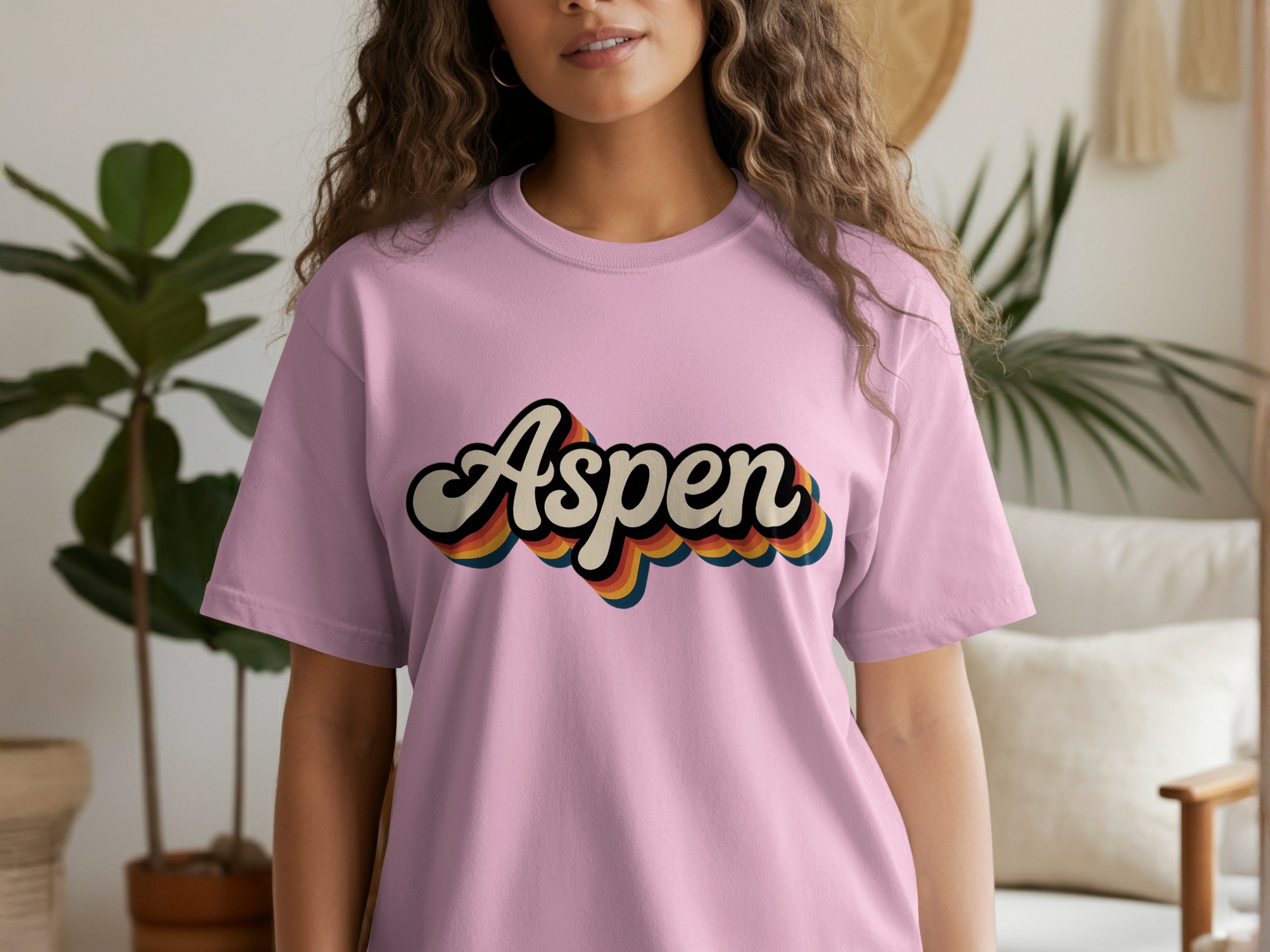 Retro Aspen Graphic T-Shirt Perfect Casual Wear Product