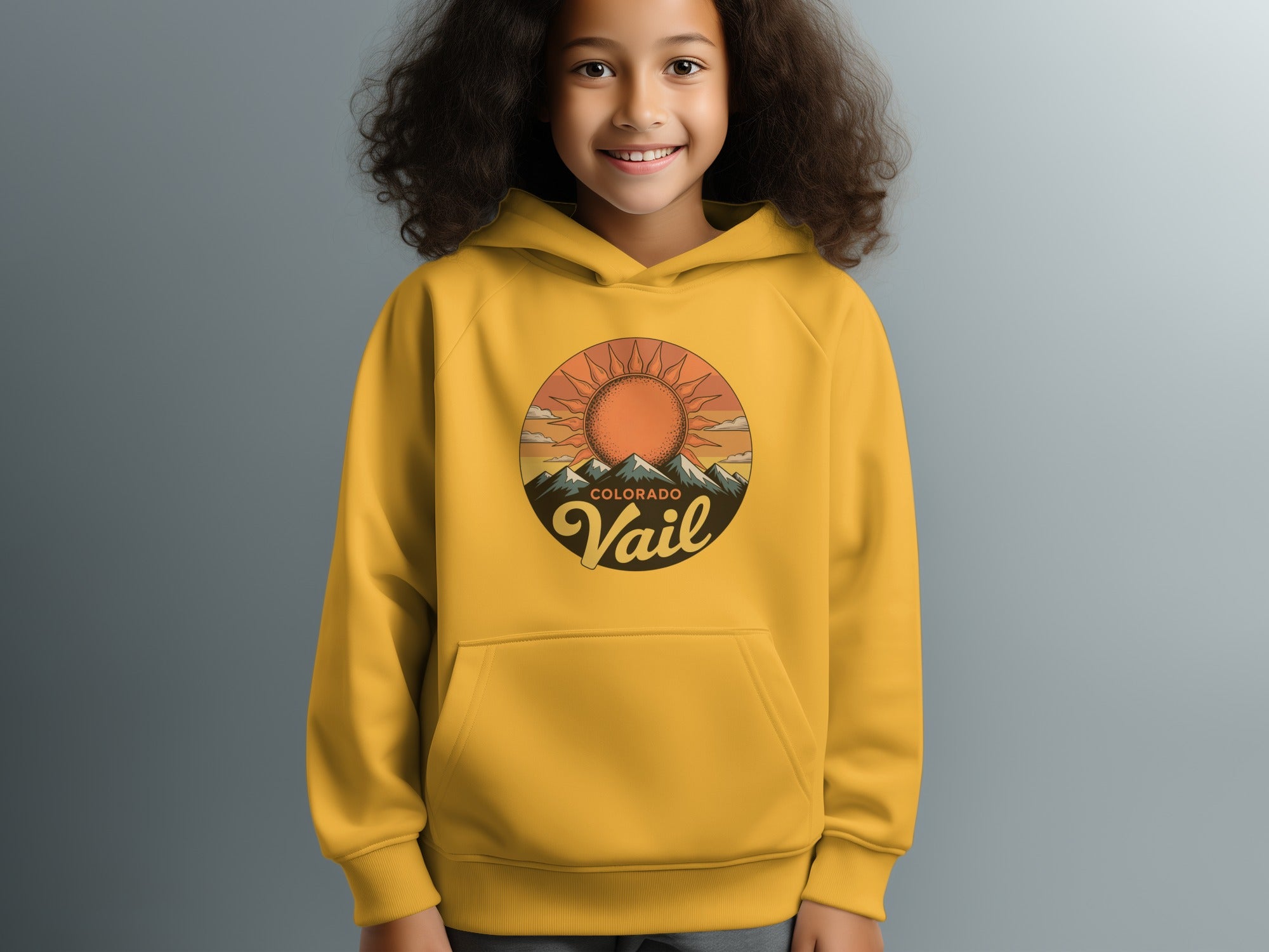 Colorado Vail Sun and Mountain Graphic Hoodie product