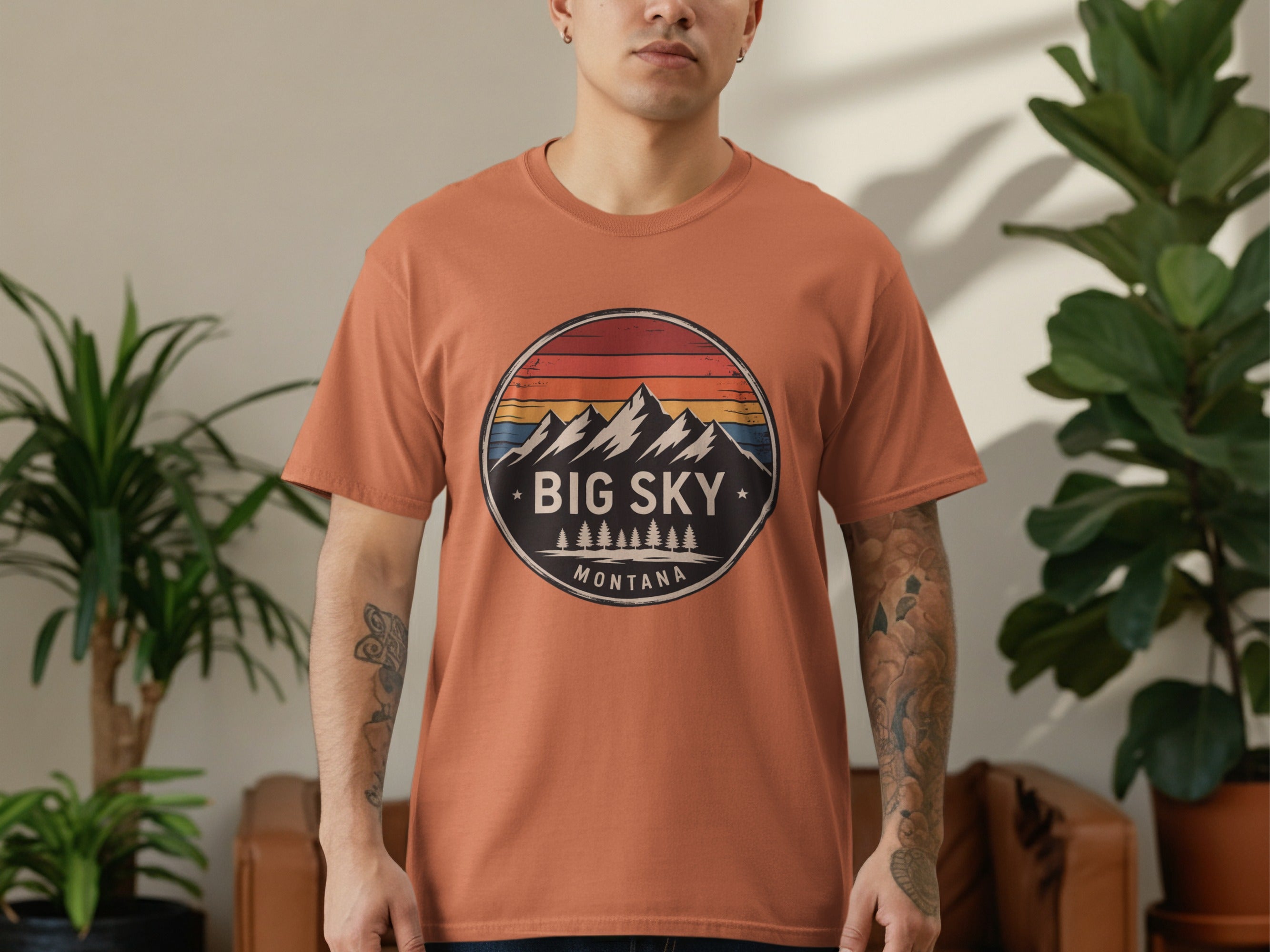 Big Sky Montana Graphic T-Shirt for Men Women Teens