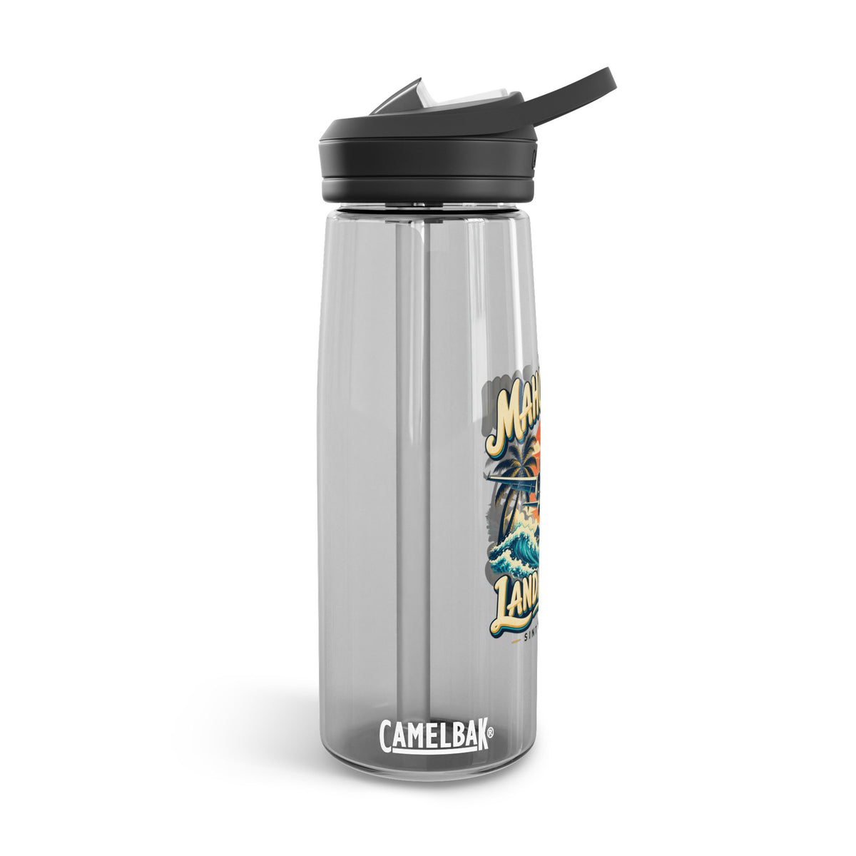 Maho Beach Landing Club Sint Maarten CamelBak Eddy 25 oz Water Bottle illustrated destination design, product mockup