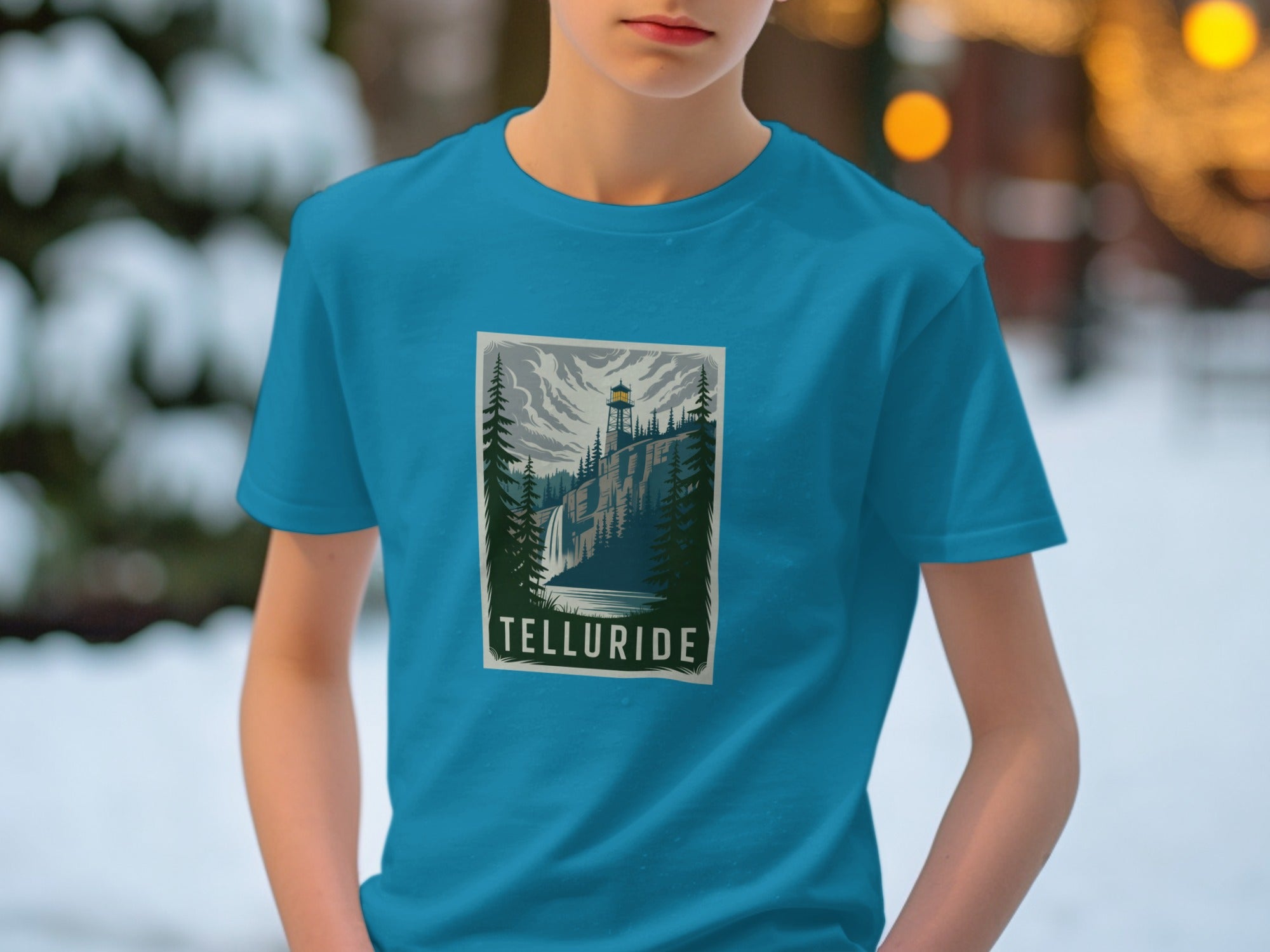 Telluride Rocky Mountain Skiing Graphic Tee