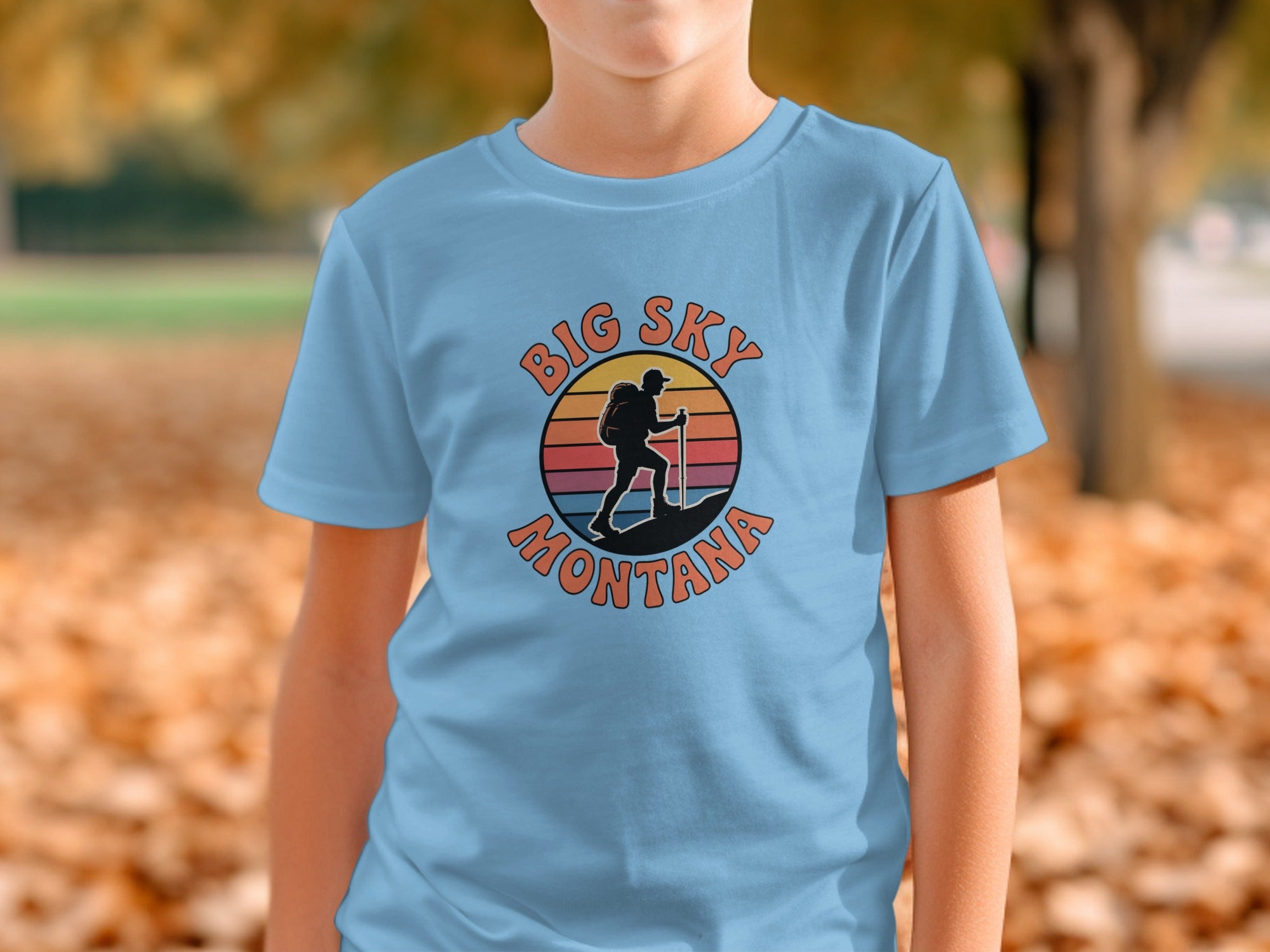 Big Sky Montana T-Shirt with Scenic Hiking Graphic