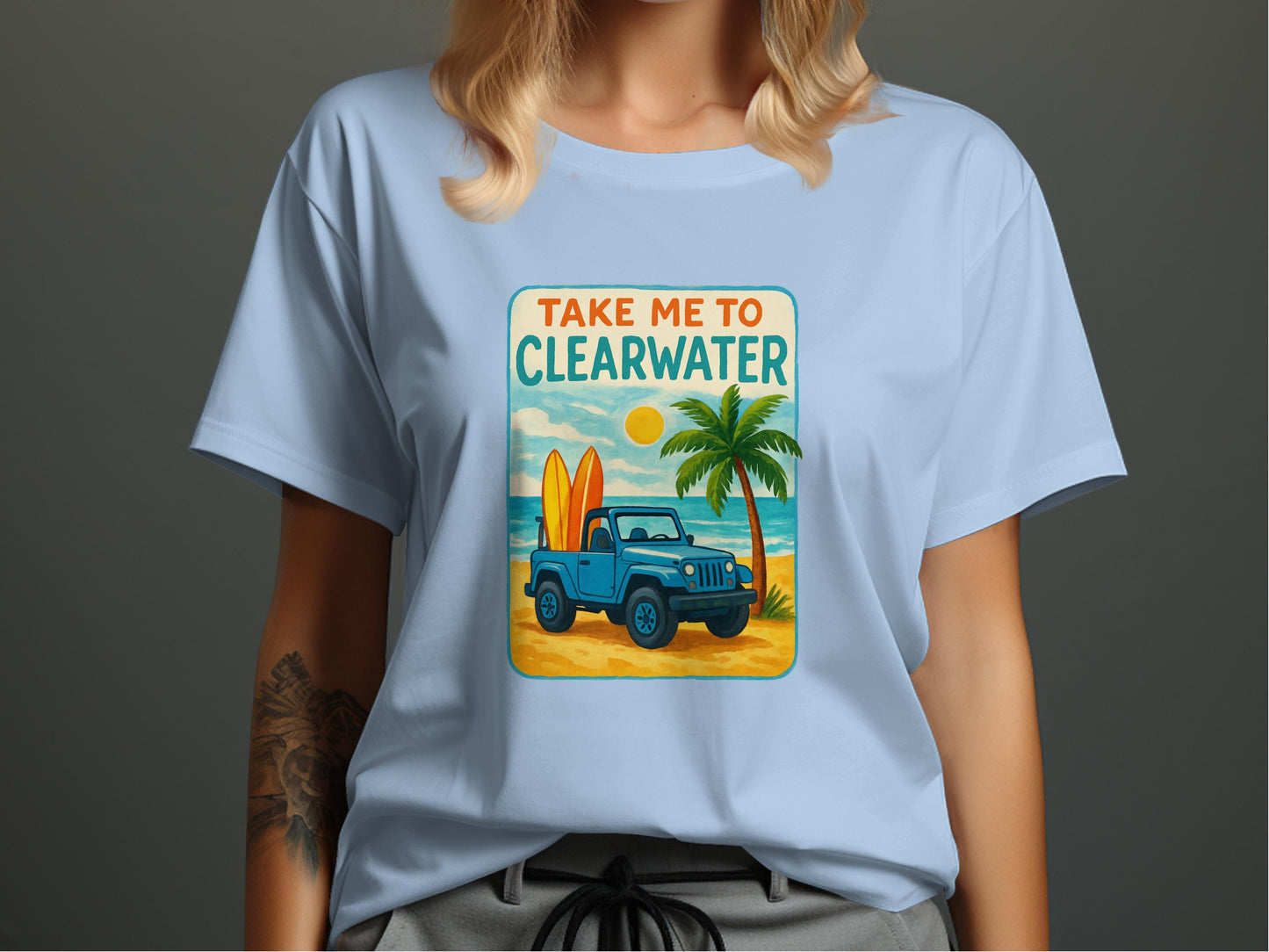 Take Me to Clearwater Beach Surfing T-Shirt product