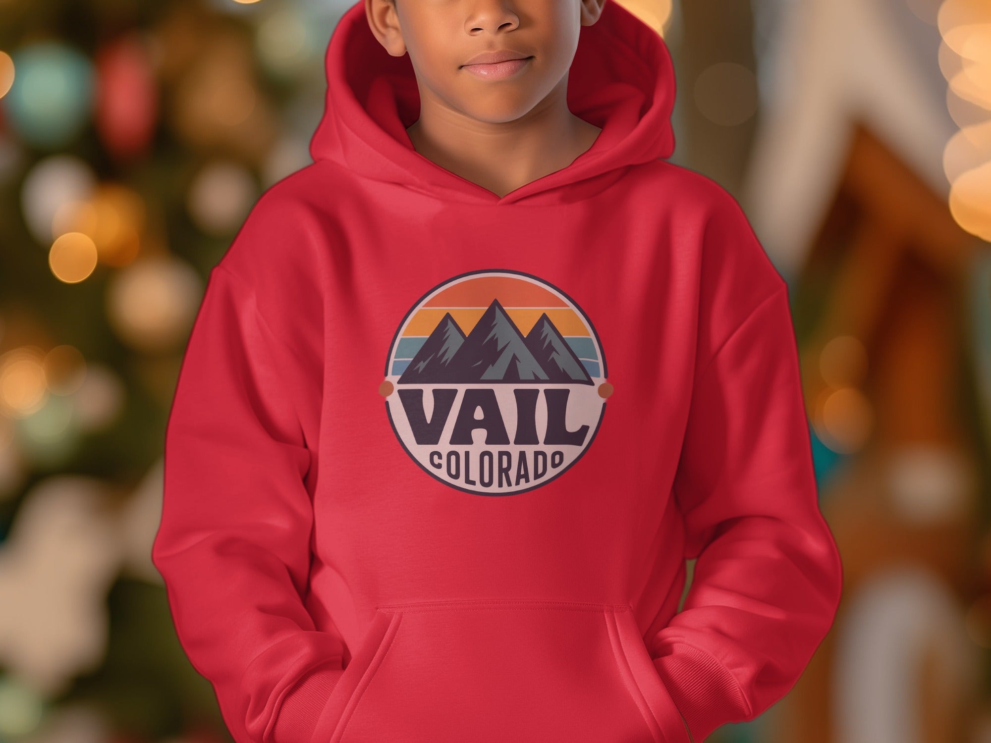 Vail Colorado Mountain Design Graphic Hoodie