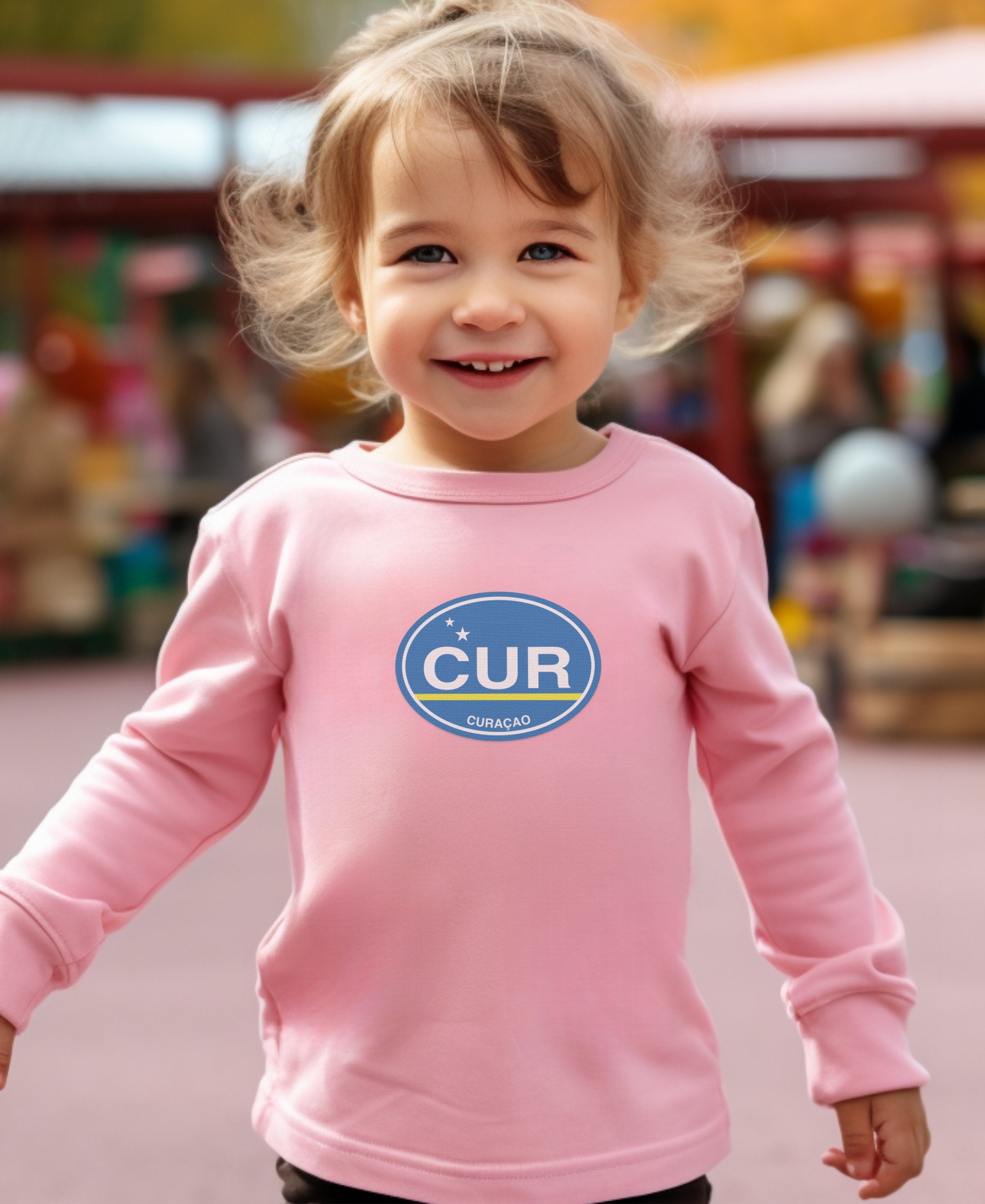 Curacao strolling colorful streets in Willemstad Toddler Long Sleeve T-Shirt