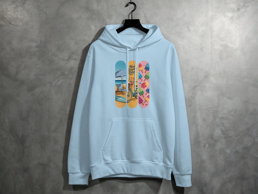 Vibrant Graphic Beach Escape Design Hoodie product