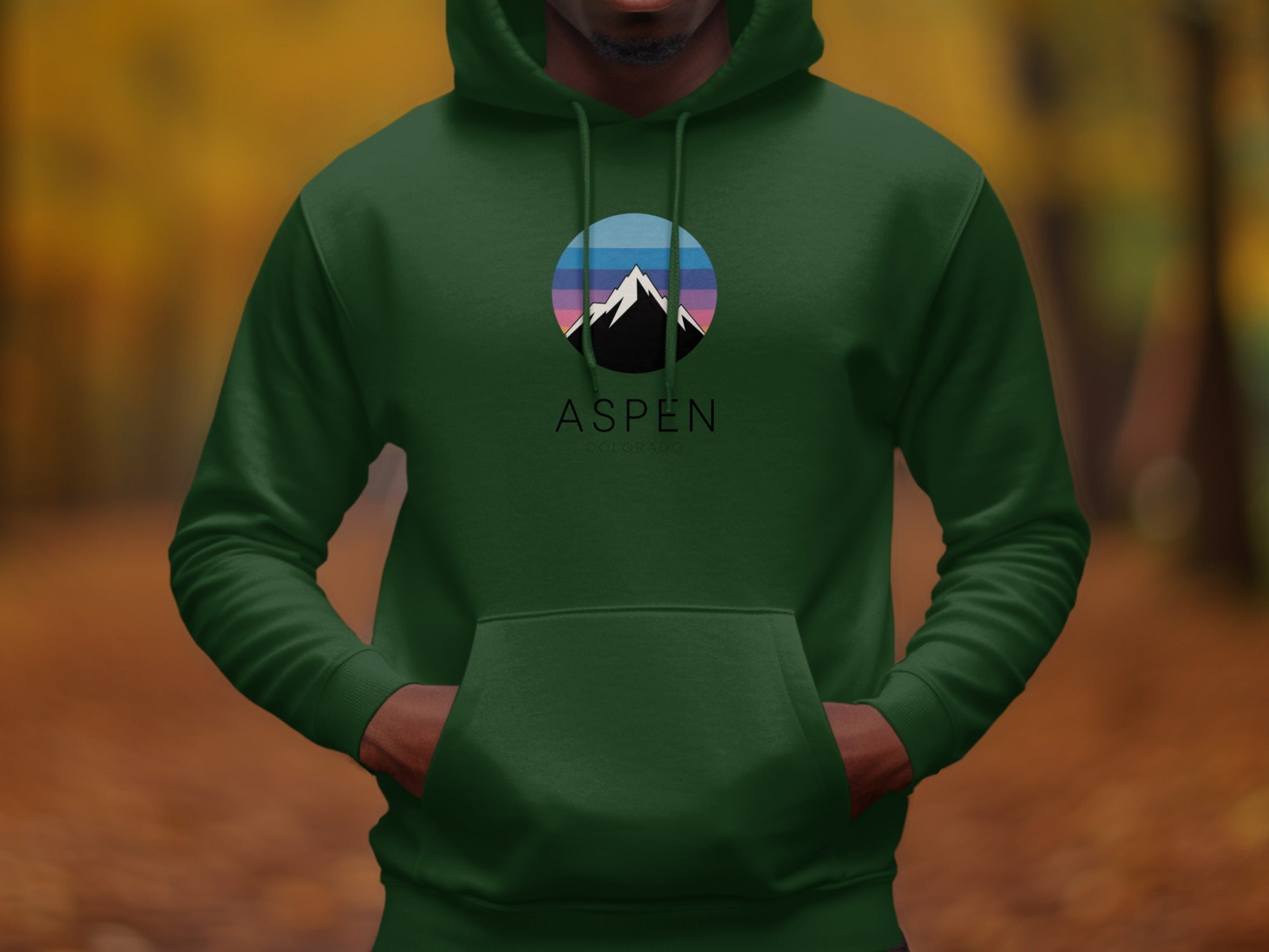 Aspen Mountain Sunset Graphic Print Hoodie product