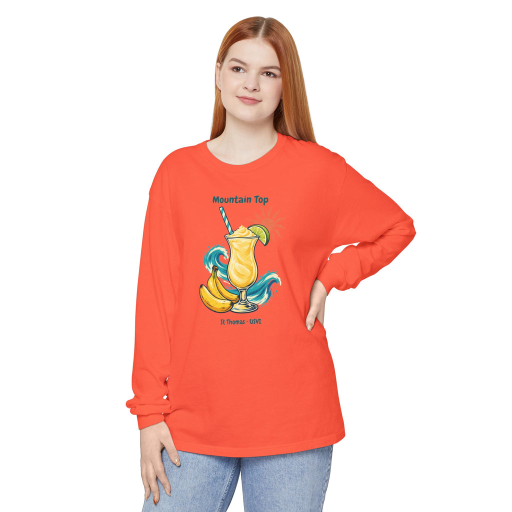 Mountain Top St. Thomas USVI Comfort Colors 6014 Long Sleeve T-Shirt