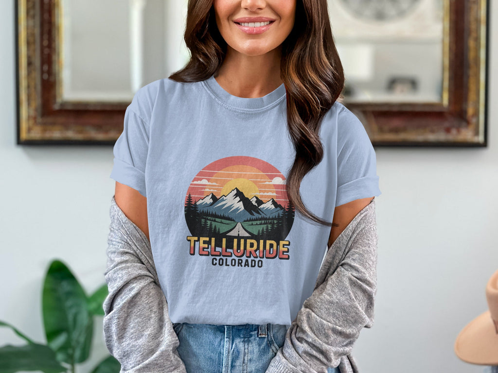 Telluride Colorado Mountain Sunset Graphic T-Shirt product