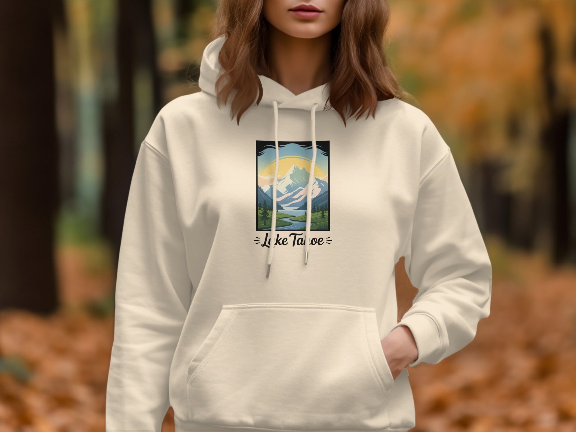 Lake Tahoe Mountain Range Hooded Sweatshirt Product