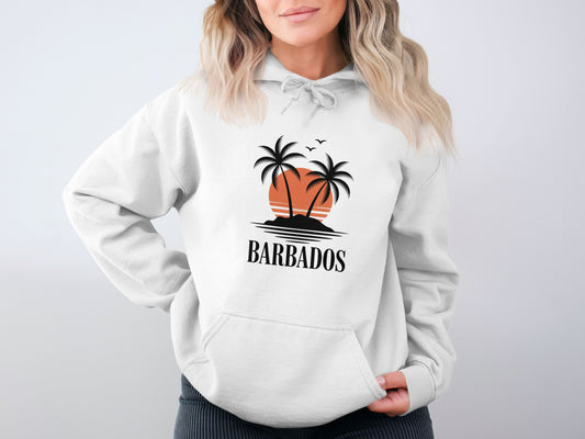 Barbados Palm Trees Sunset Graphic Hoodie product type