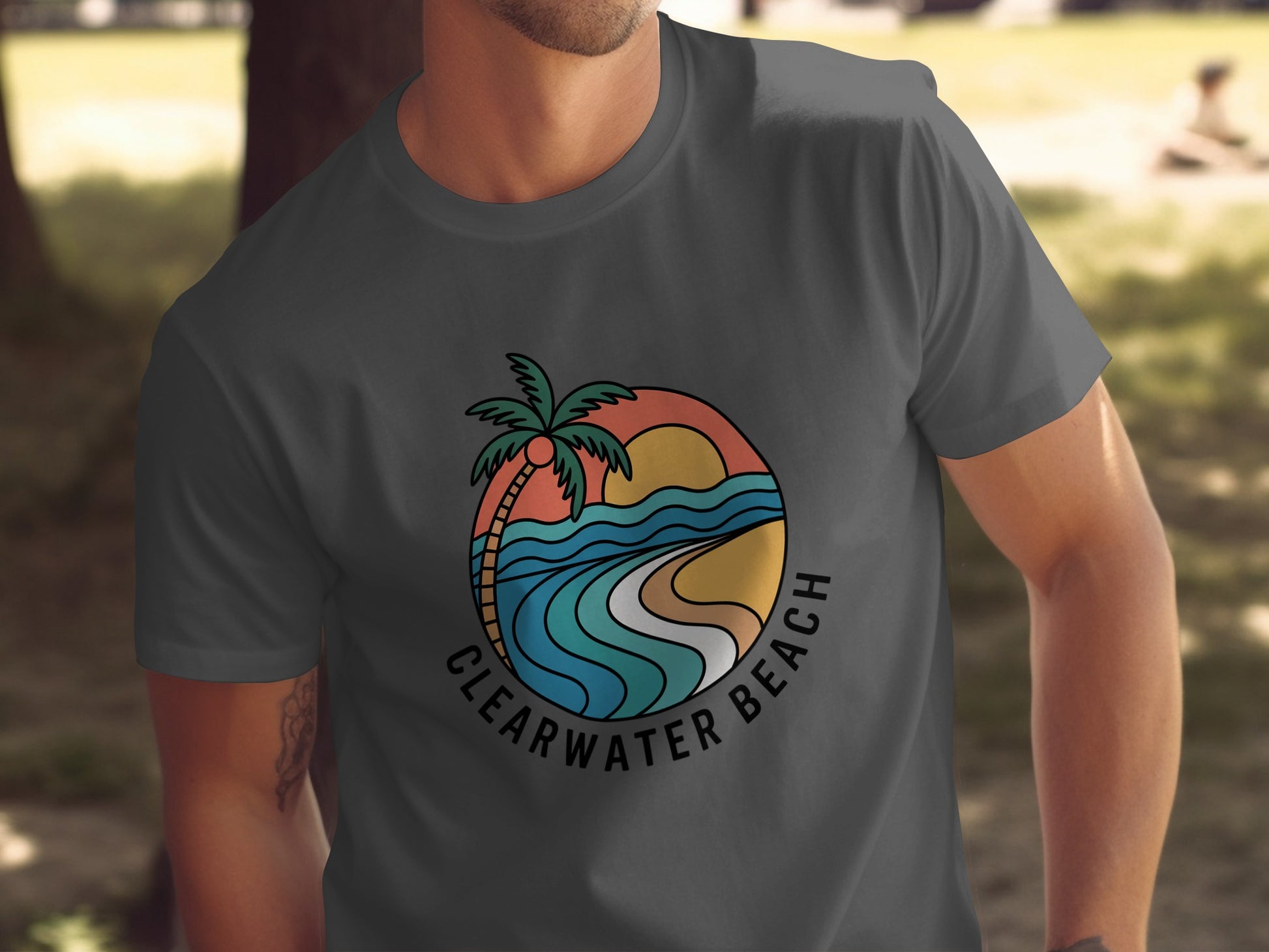 Clearwater Beach Colorful Graphic Tee product type