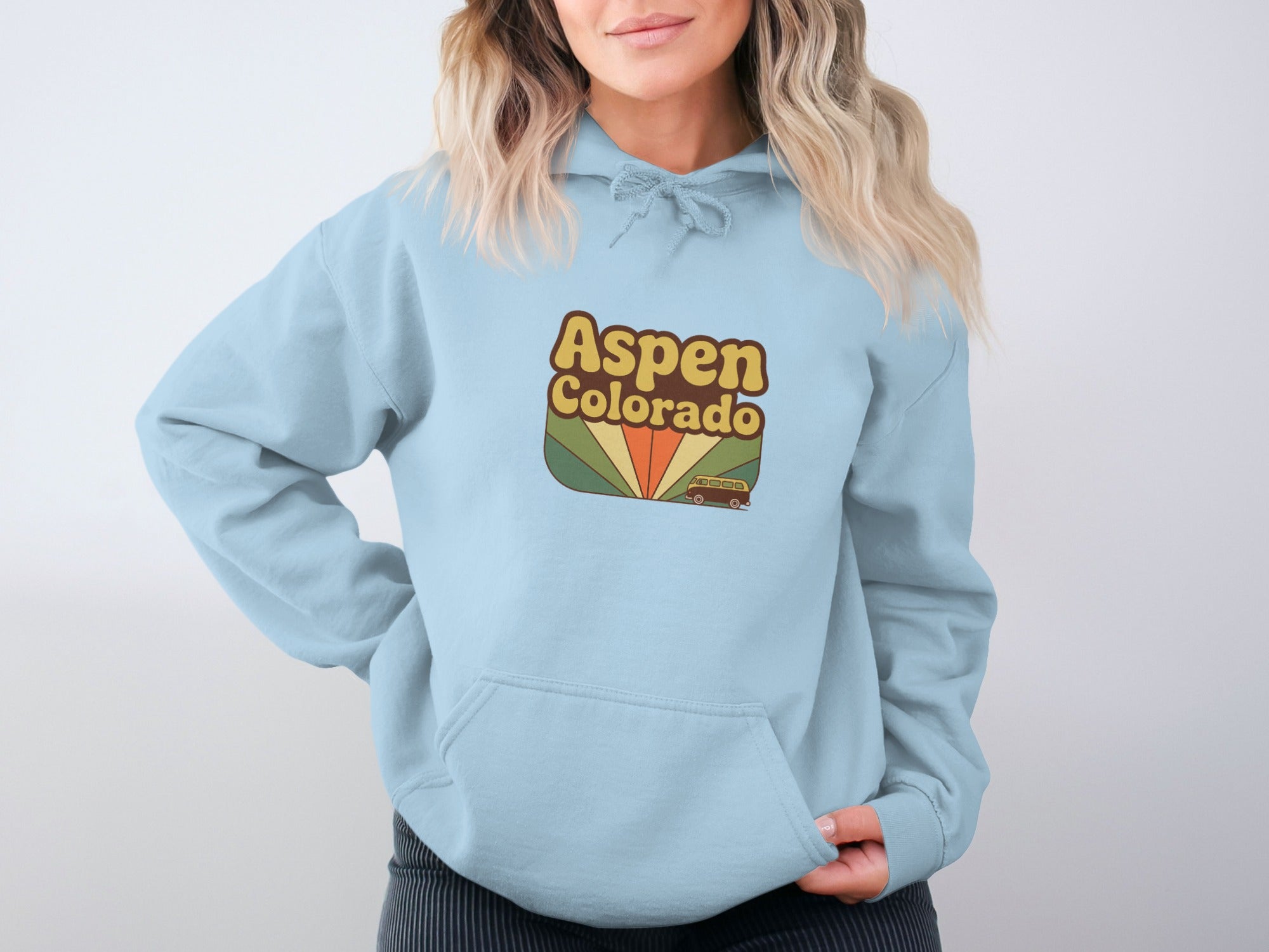 Aspen Colorado Rainbow Hoodie cozy warm product type