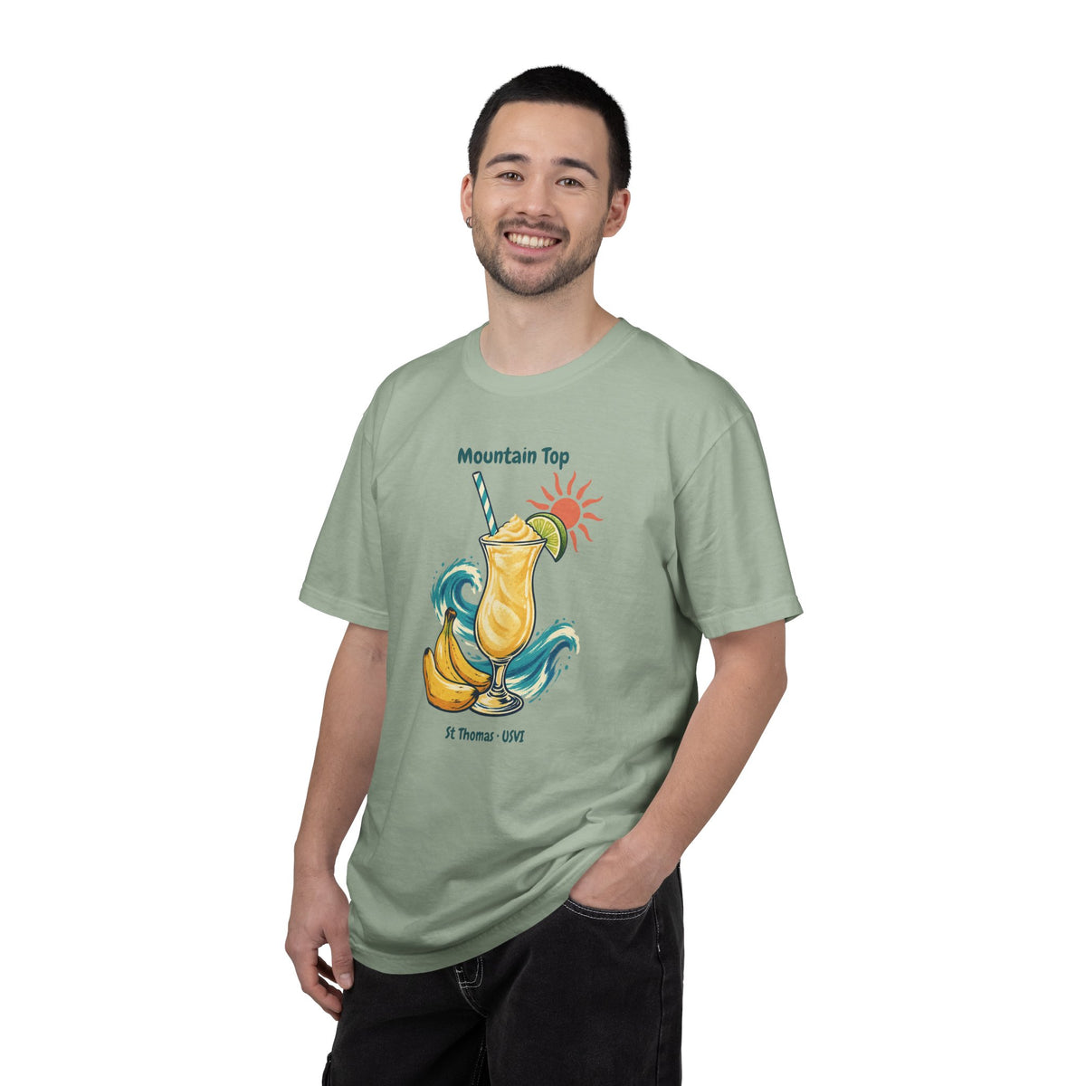 Mountain Top St. Thomas USVI Comfort Colors 1717 T-Shirt