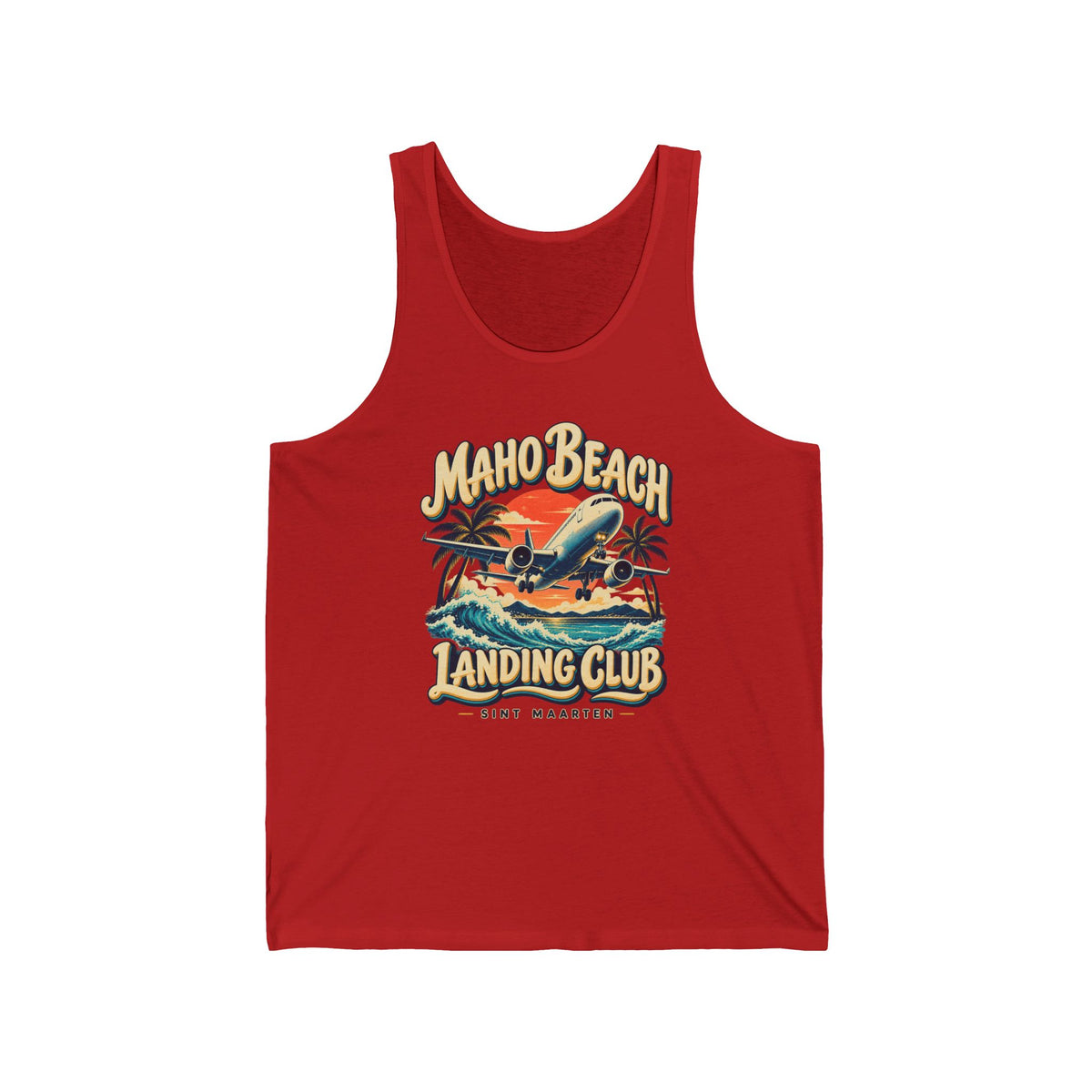 Maho Beach Landing Club Sint Maarten Bella+Canvas 3480 Tank Top