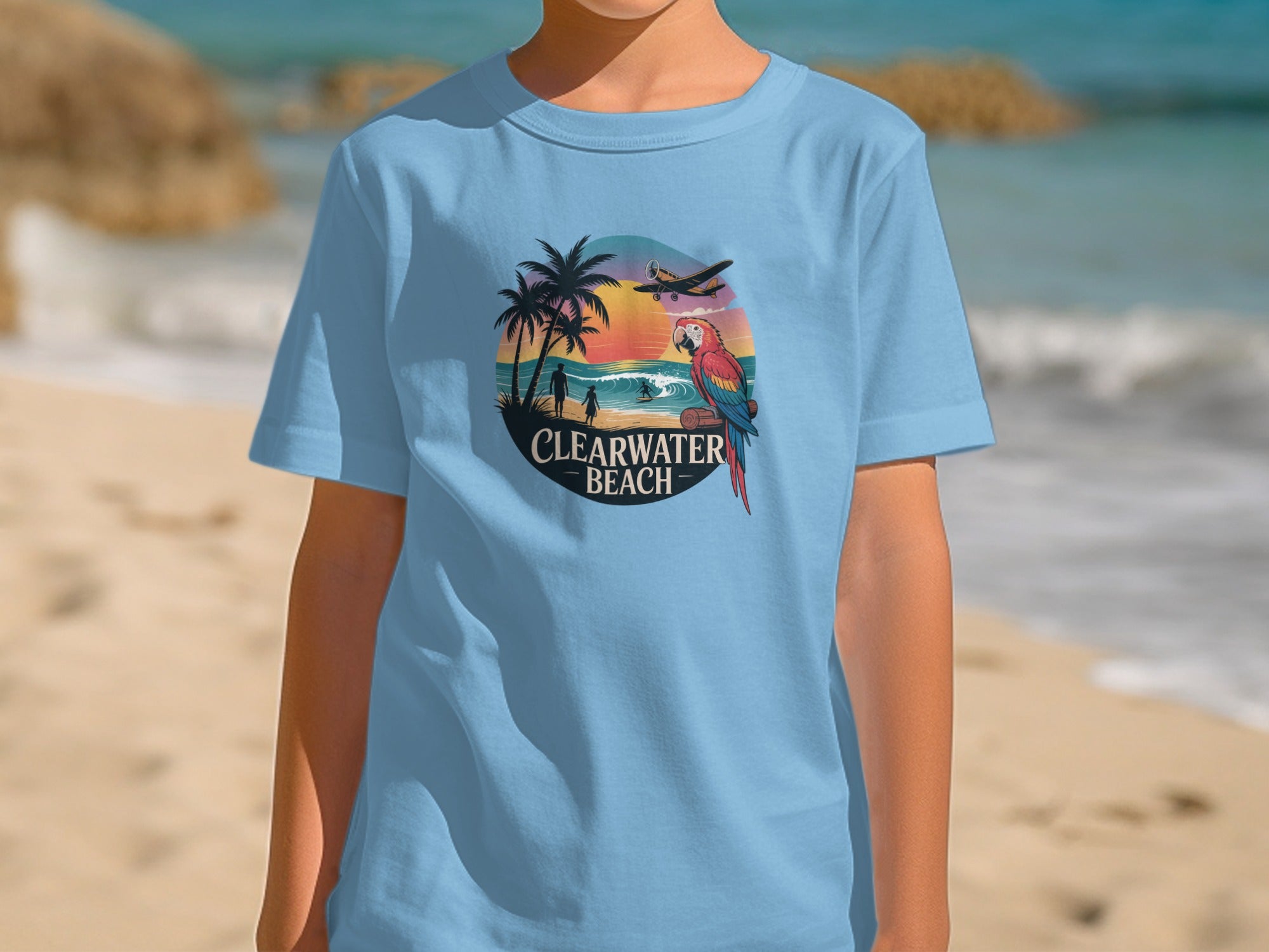 Clearwater Beach Parrot Graphic T-Shirt product
