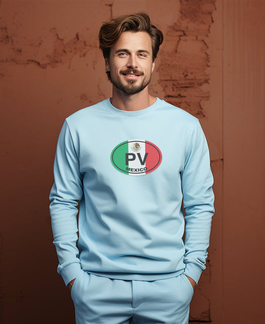 PV Mexico Graphic Print Light Blue Sweatshirt product type