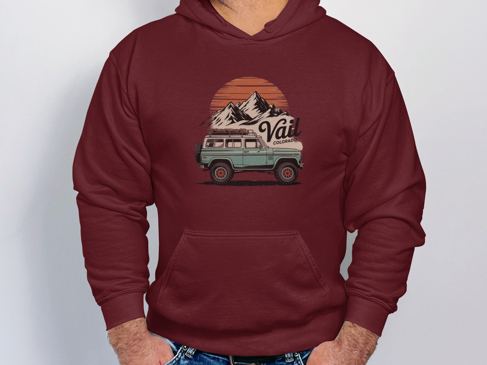 Vail Colorado Retro Mountain Hoodie product